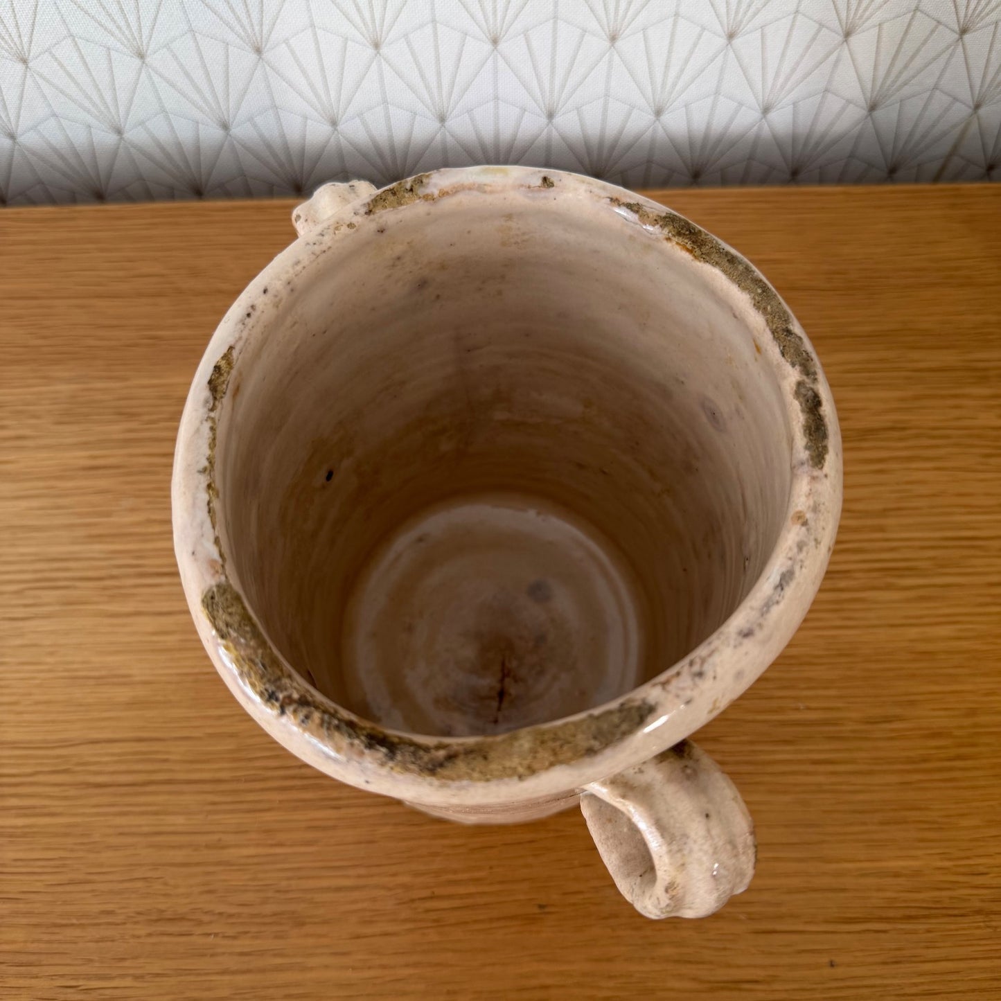 Italian Sardine Pot Antique Stoneware Crock Two Handles 01072613 Unbranded