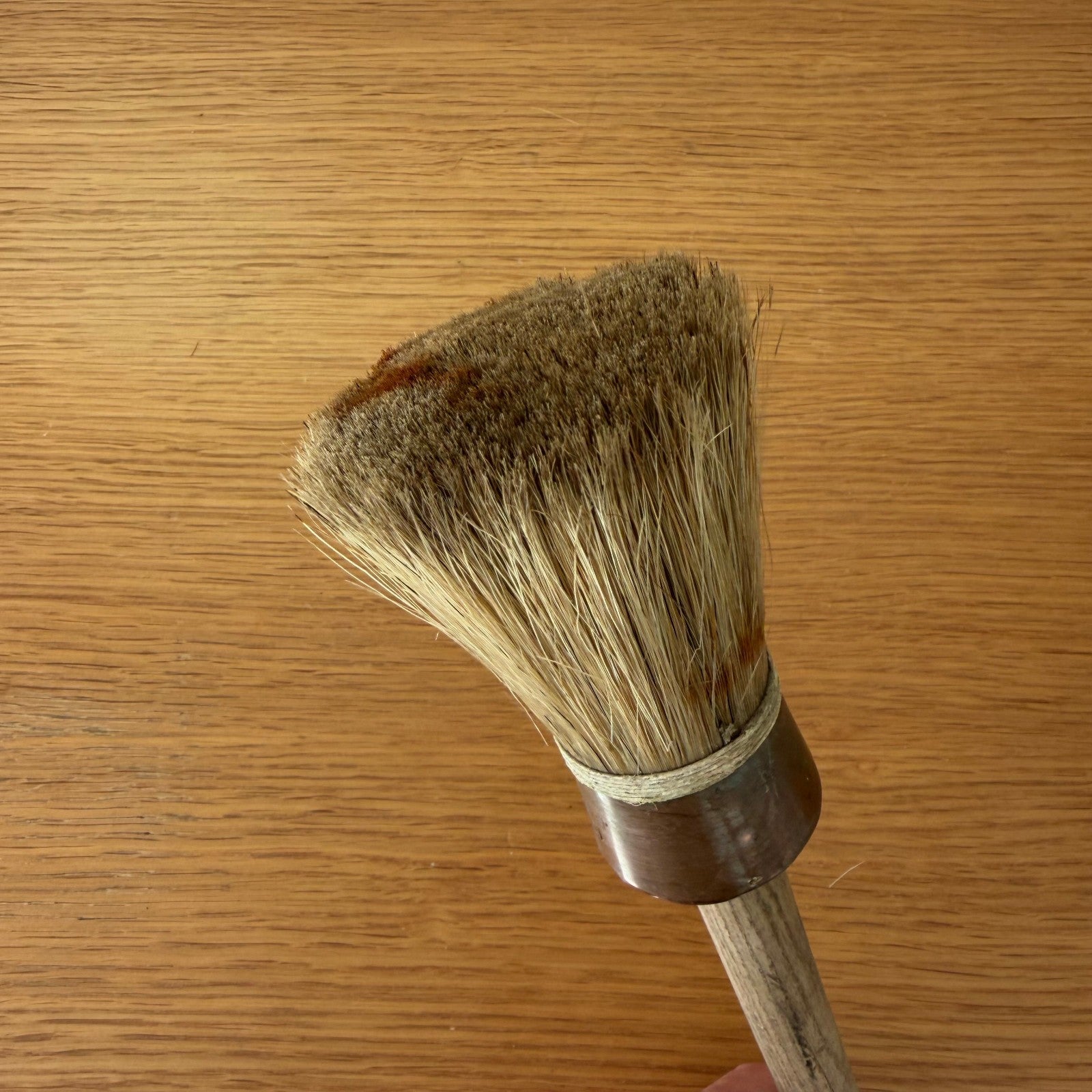 Vintage French Paint Brush Wood Handle Natural Bristles Rustic 1912255 Fleamarketfrance : French vintage and antique decor