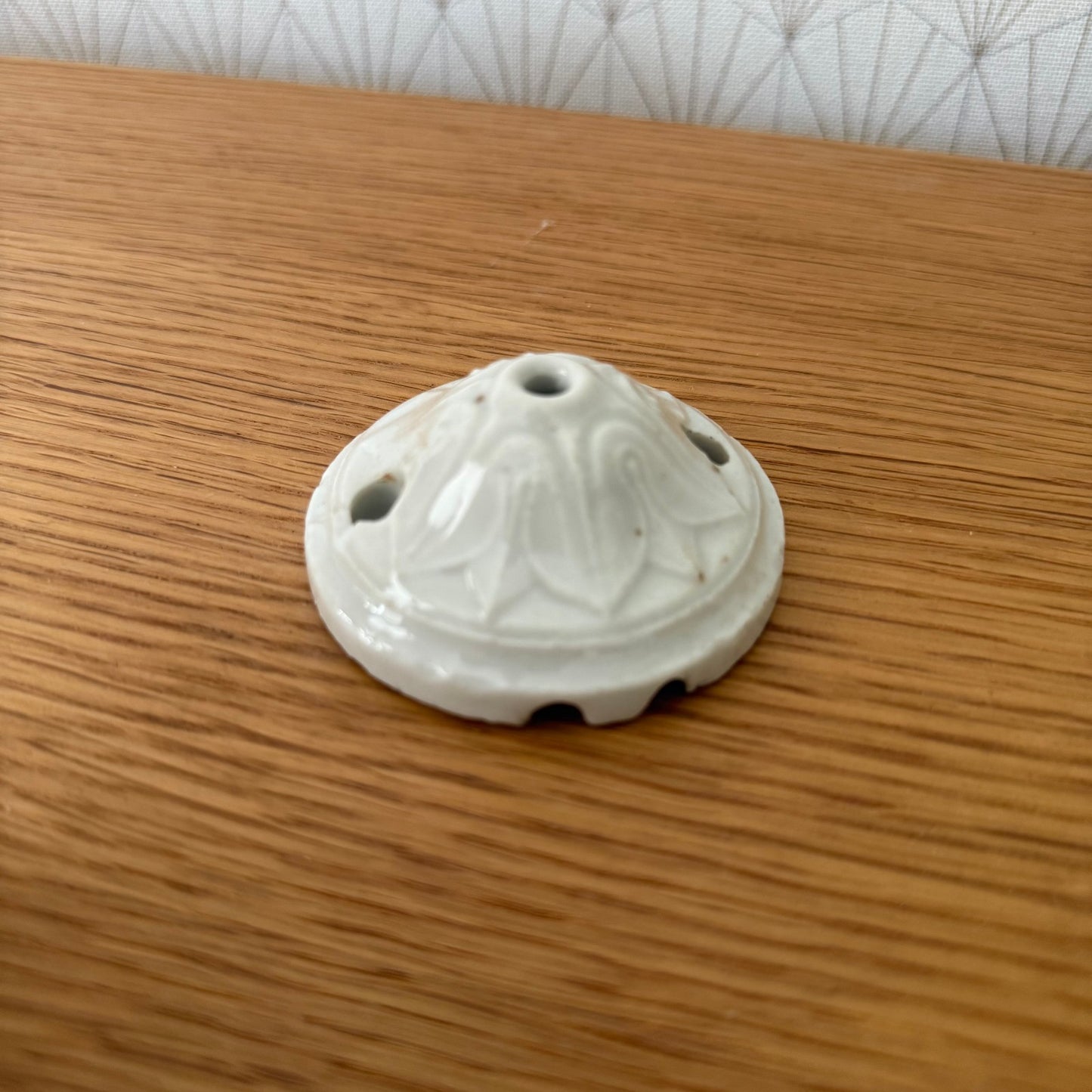 Vintage French Pendant Light Shade Opaline Art Deco Porcelain 2708253