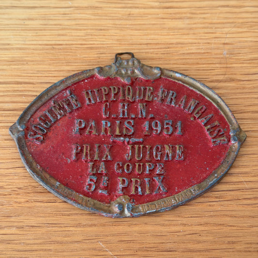French Horse Racing Trophy Plaque Agricultural Prize Paris 1951 13012615 Fleamarketfrance : French vintage and antique decor