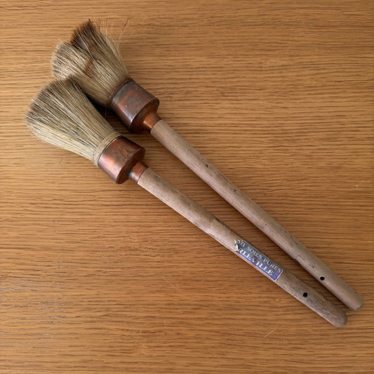 French Vintage Paint Brushes Wood Handles Copper Ferrules Decor 1912254 Fleamarketfrance : French vintage and antique decor