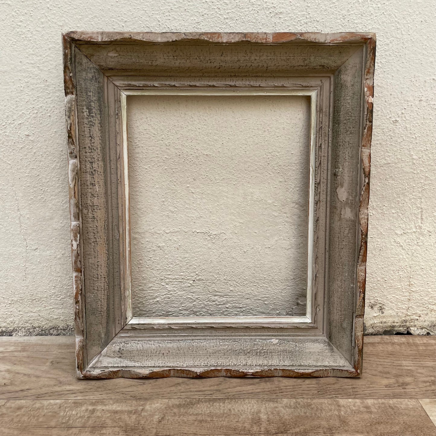 French Weathered Wood Picture Frame Antique 1930-1950 Distressed 1903256 Fleamarketfrance