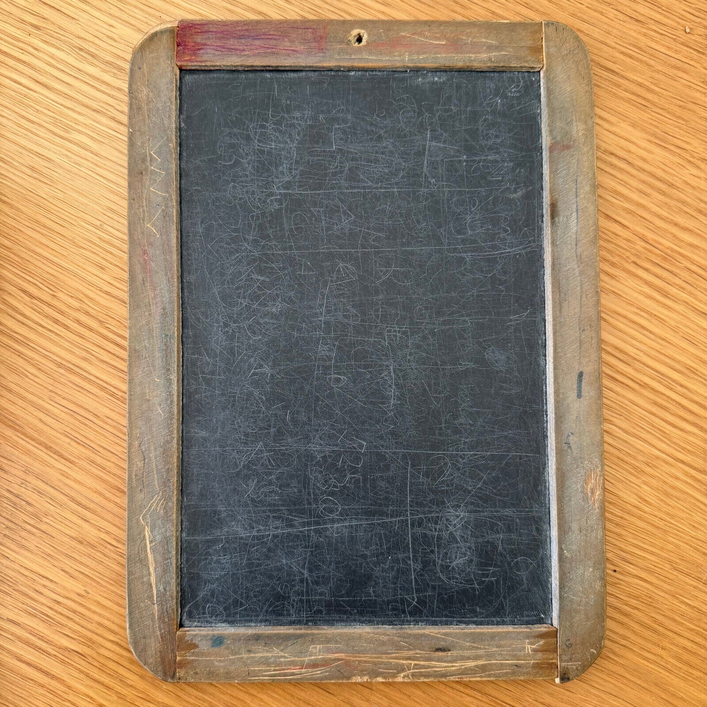 Vintage 2 Sided French Slate Board School Personal Chalk Board Slate 09022519 - Fleamarketfrance