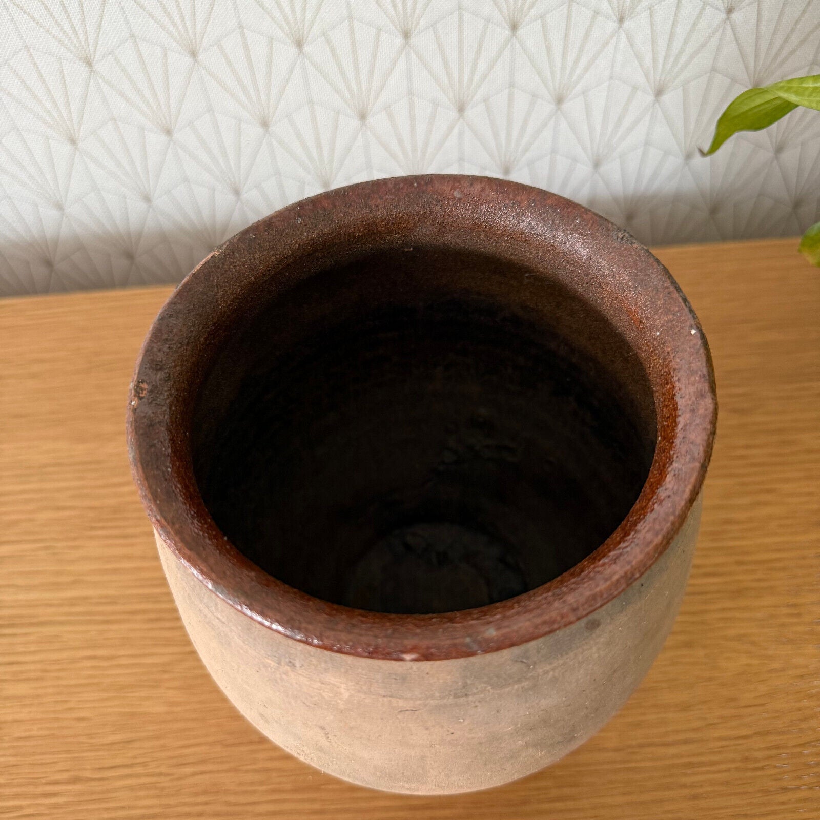 HANDMADE GLAZED TERRA COTTA ANTIQUE FRENCH CONFIT POT 2502253 - Fleamarketfrance