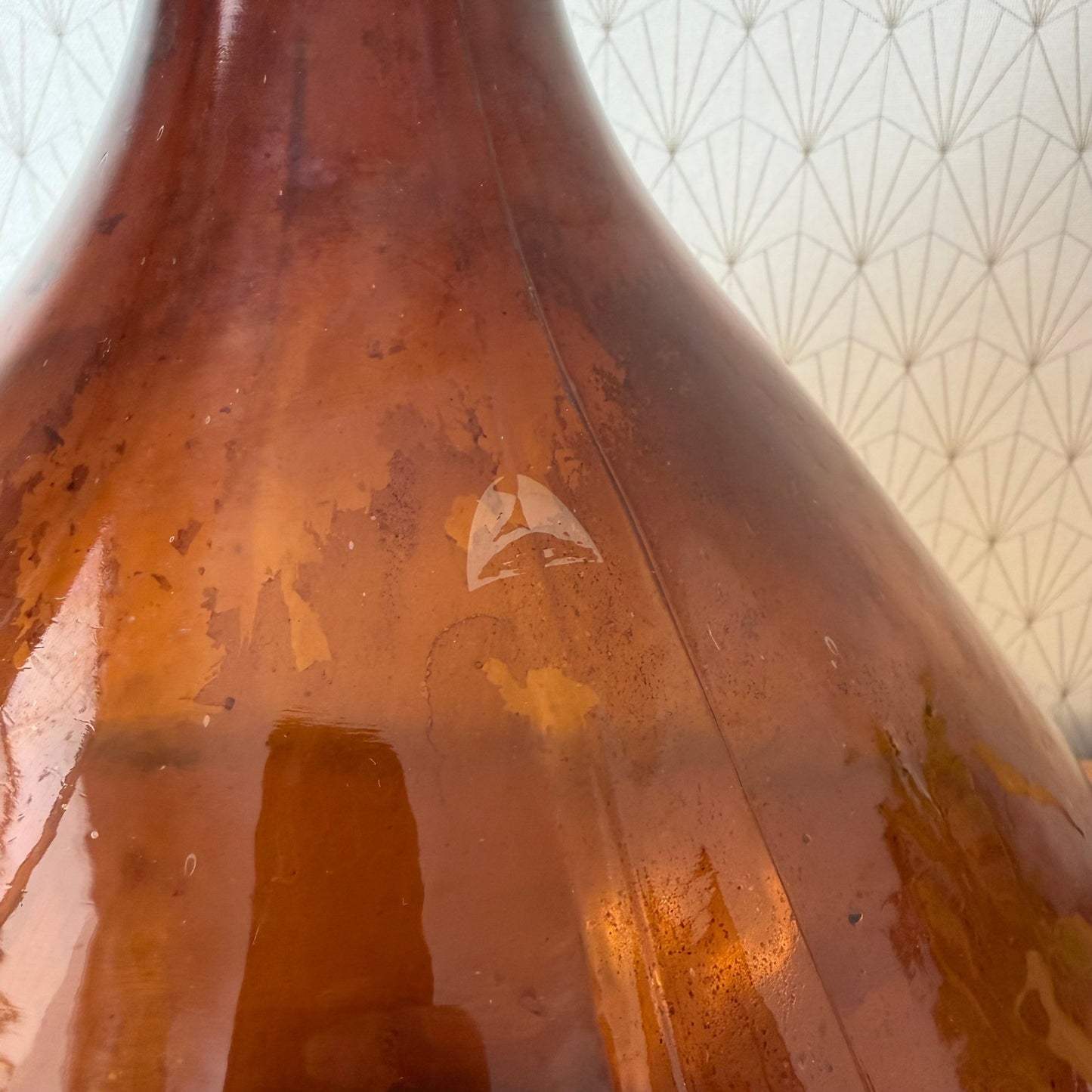 Antique French Dame Jeanne Amber Glass Demijohn Wine Bottle 1107261 Fleamarketfrance