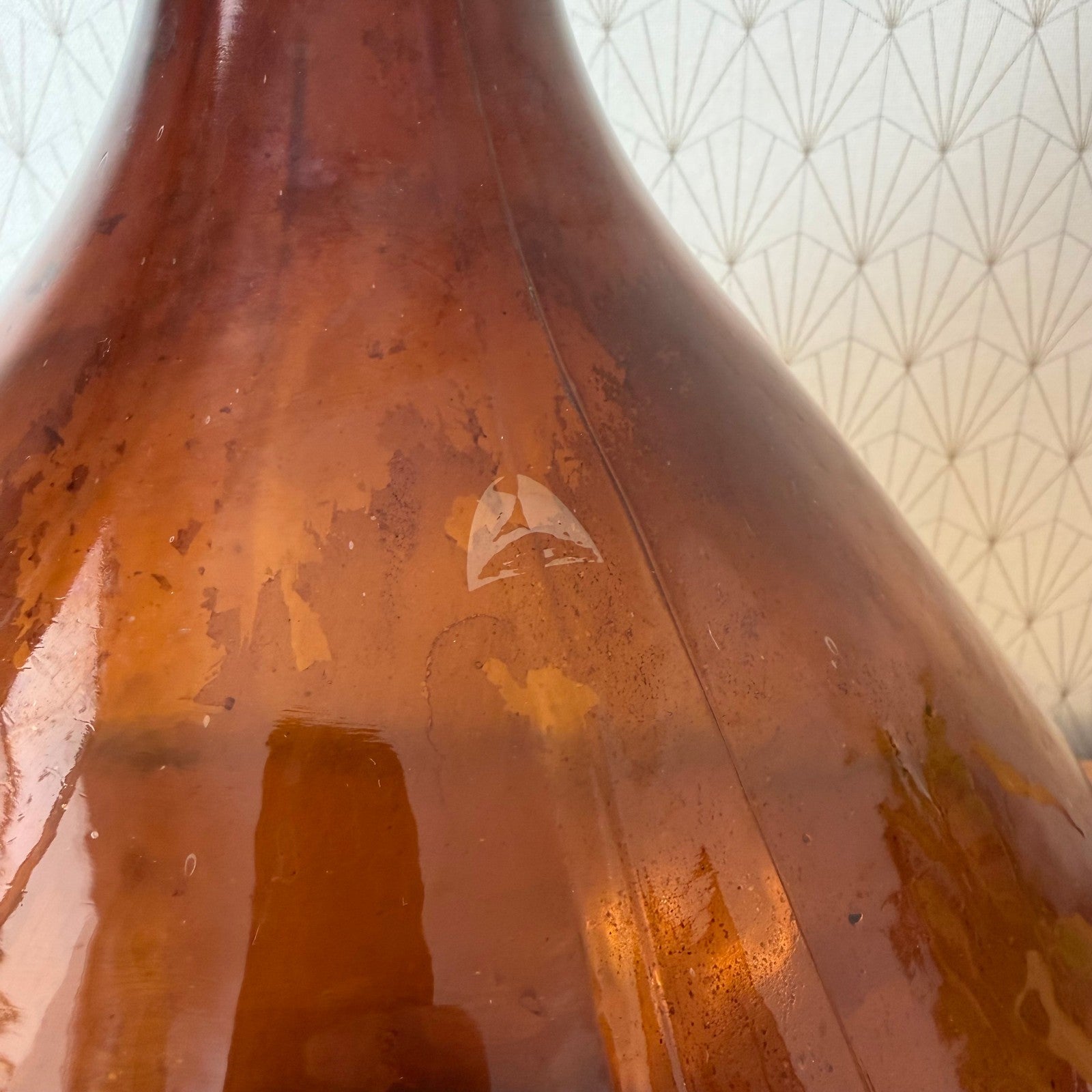 Antique French Dame Jeanne Amber Glass Demijohn Wine Bottle 1107261 Fleamarketfrance