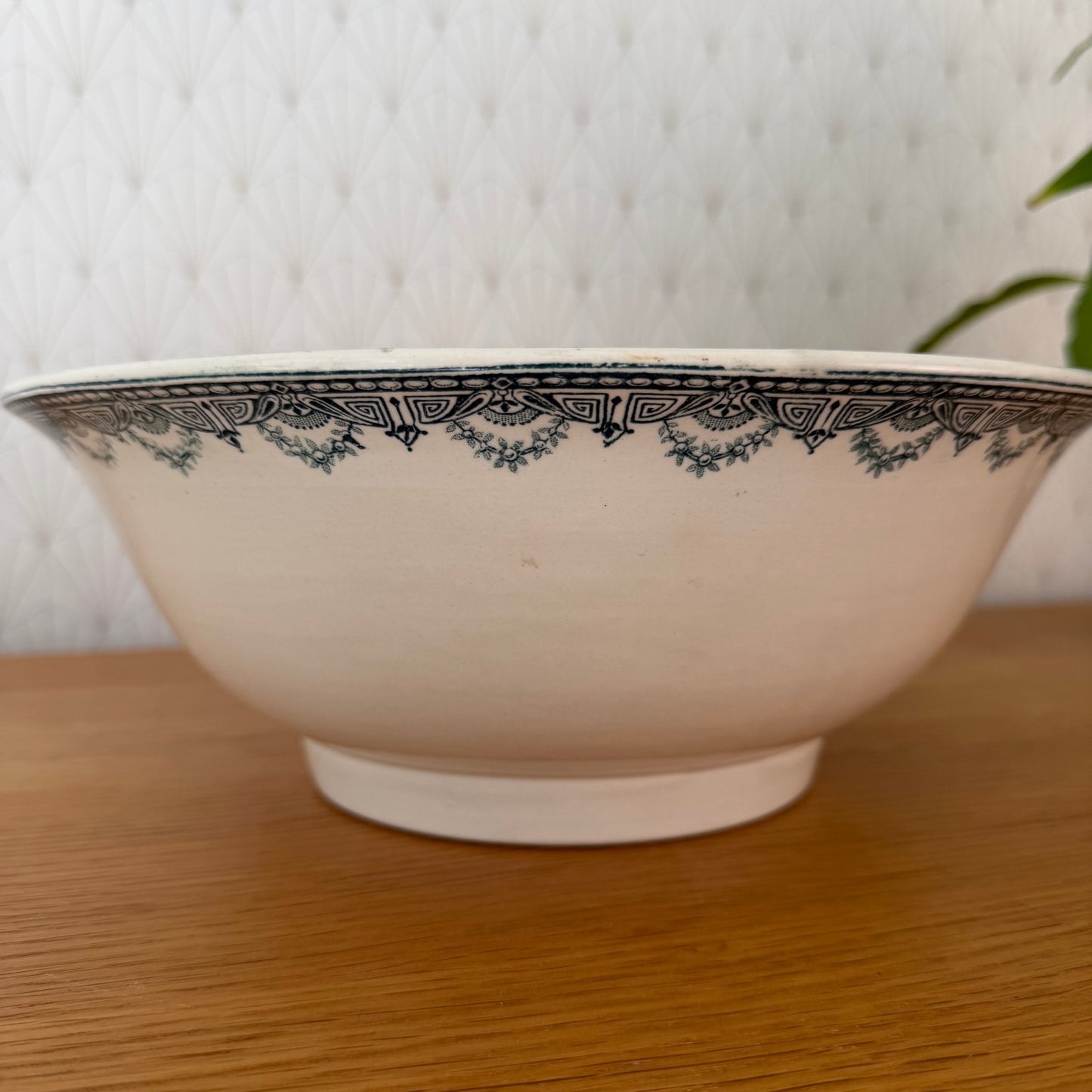 French Terre de fer Tian Fruits mixing bowl Stamped 2210255