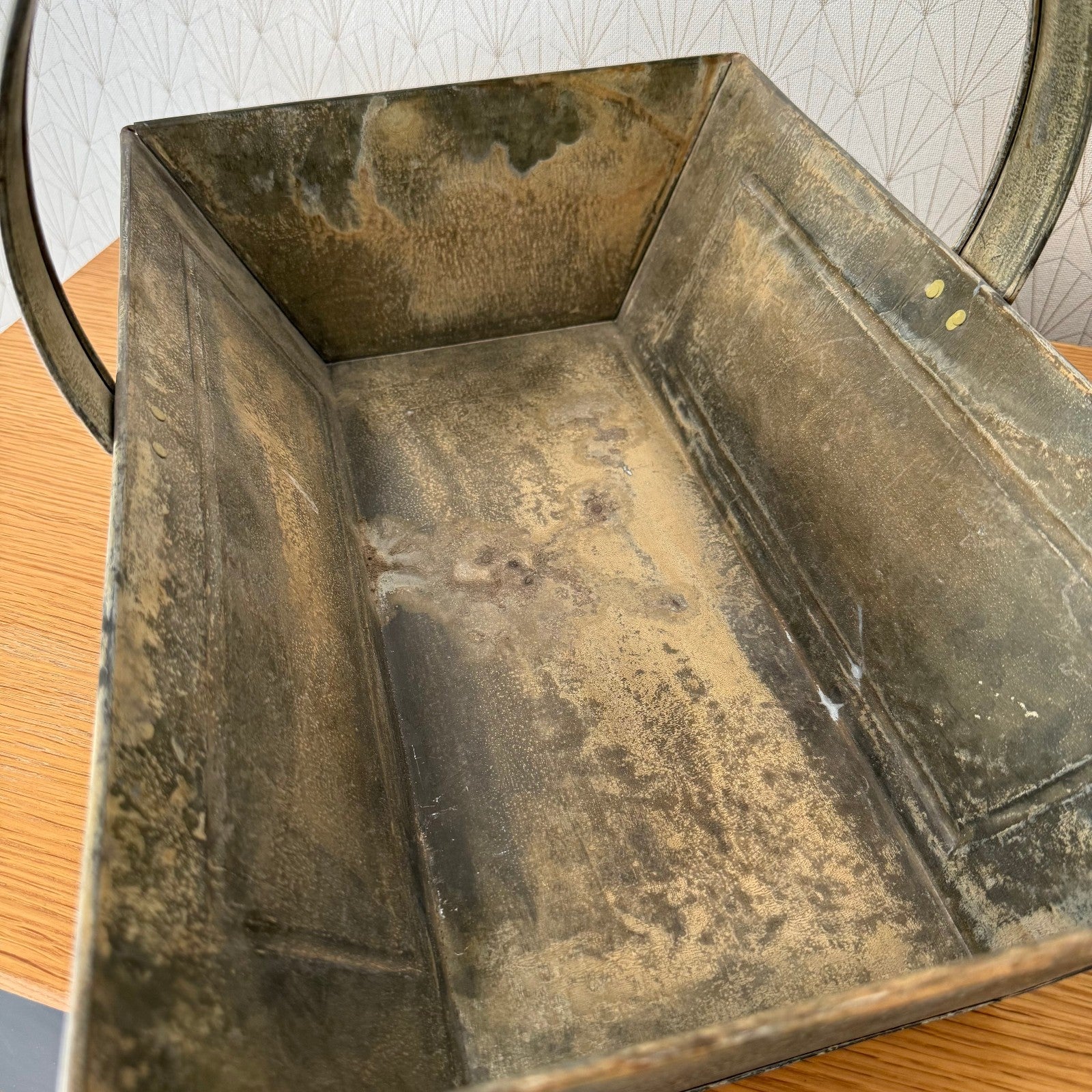 French Metal Basket Vintage Market Trug Handle Harvest Gathering 08072512 Fleamarketfrance