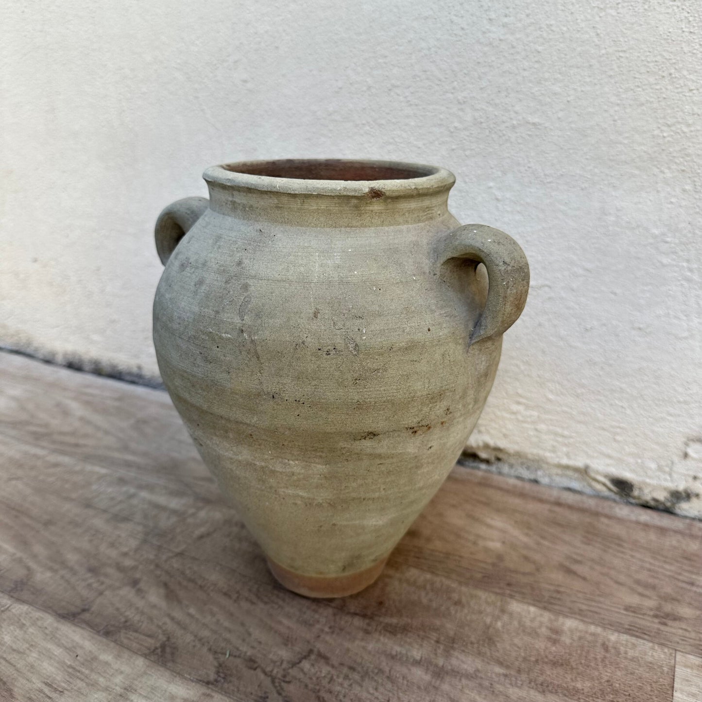 Antique French Terracotta Water Jar Two Handles Handmade Pottery 2407238 Unmarked