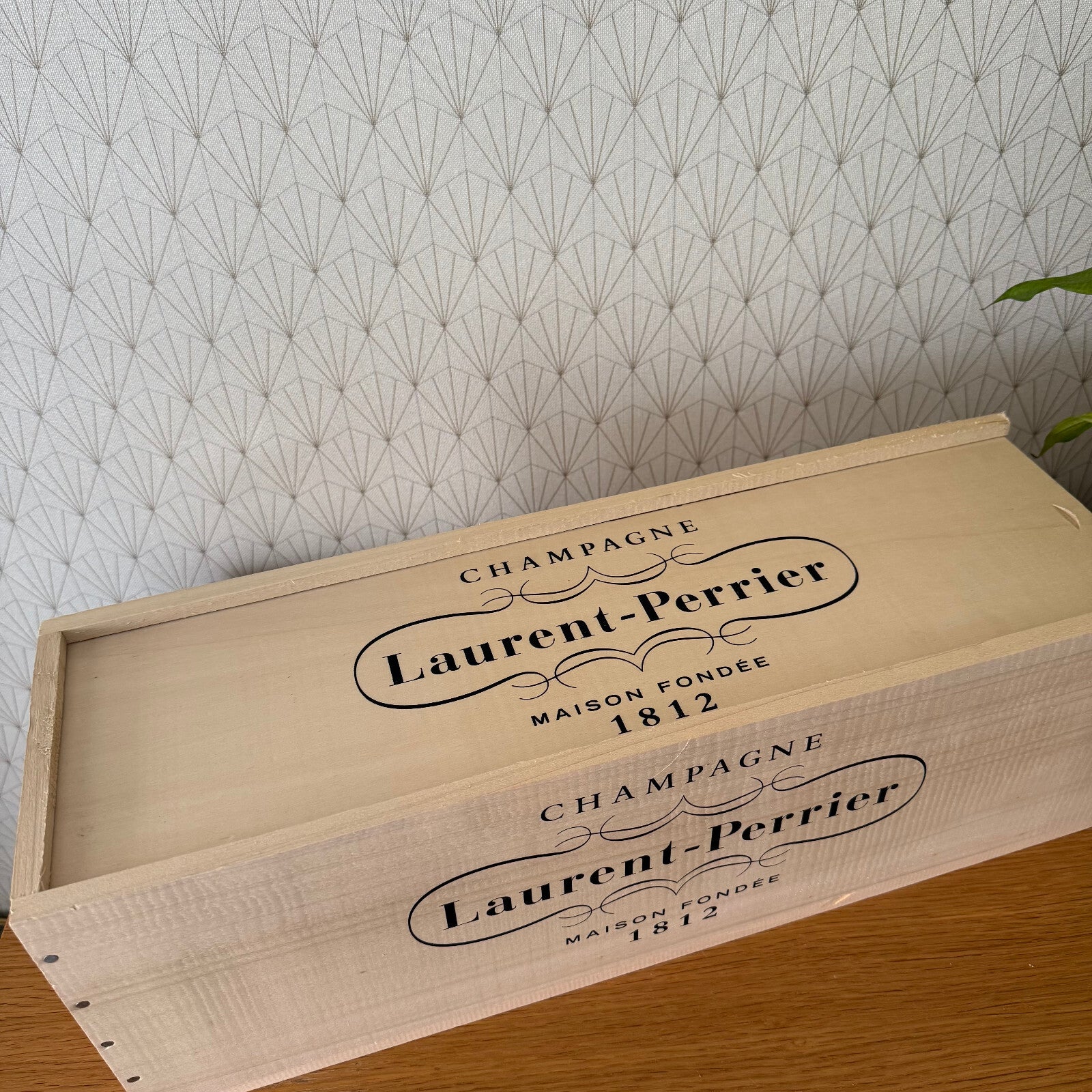 Vintage French Laurent-Perrier Champagne Crate Wooden Box 26" 2502252 Laurent-Perrier