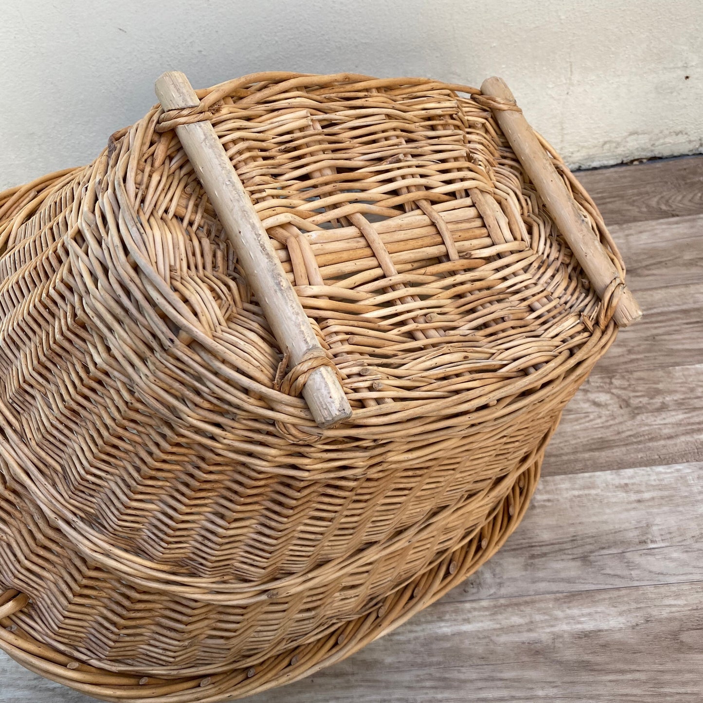 Basket Wicker Rattan Laundry House Vintage French Cute 2903251