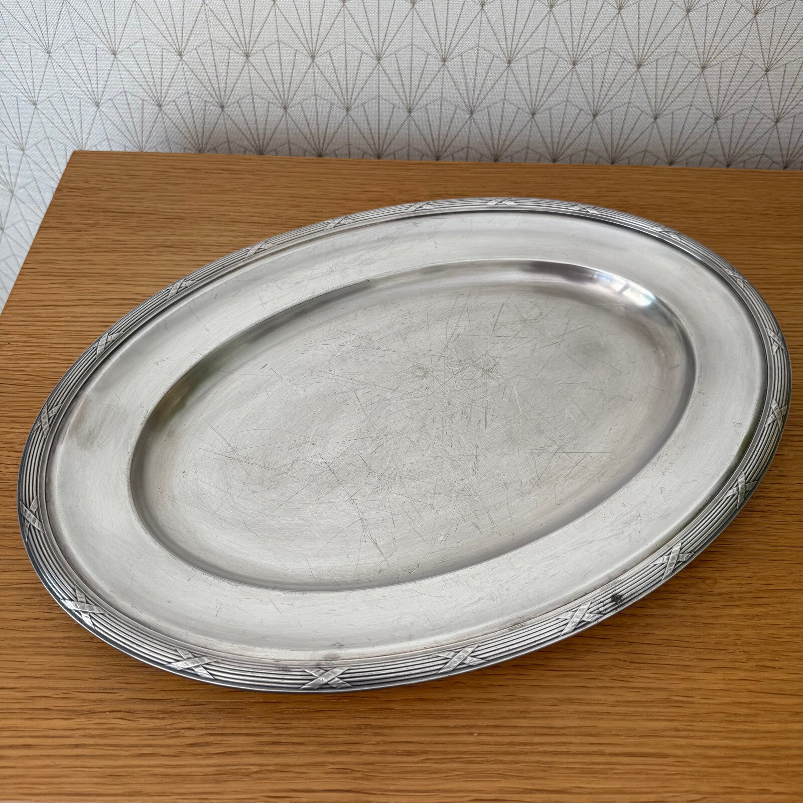 VINTAGE CHRISTOFLE PARIS SILVER PLATED OVAL SERVING TRAY 0905251 Christofle