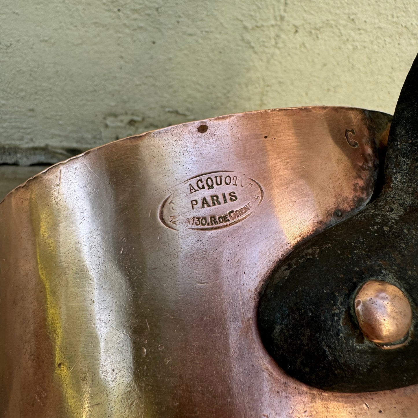 Vintage French Copper Saucepan J. Jacquotot Paris Needs Tinning 0408249 jacquotot