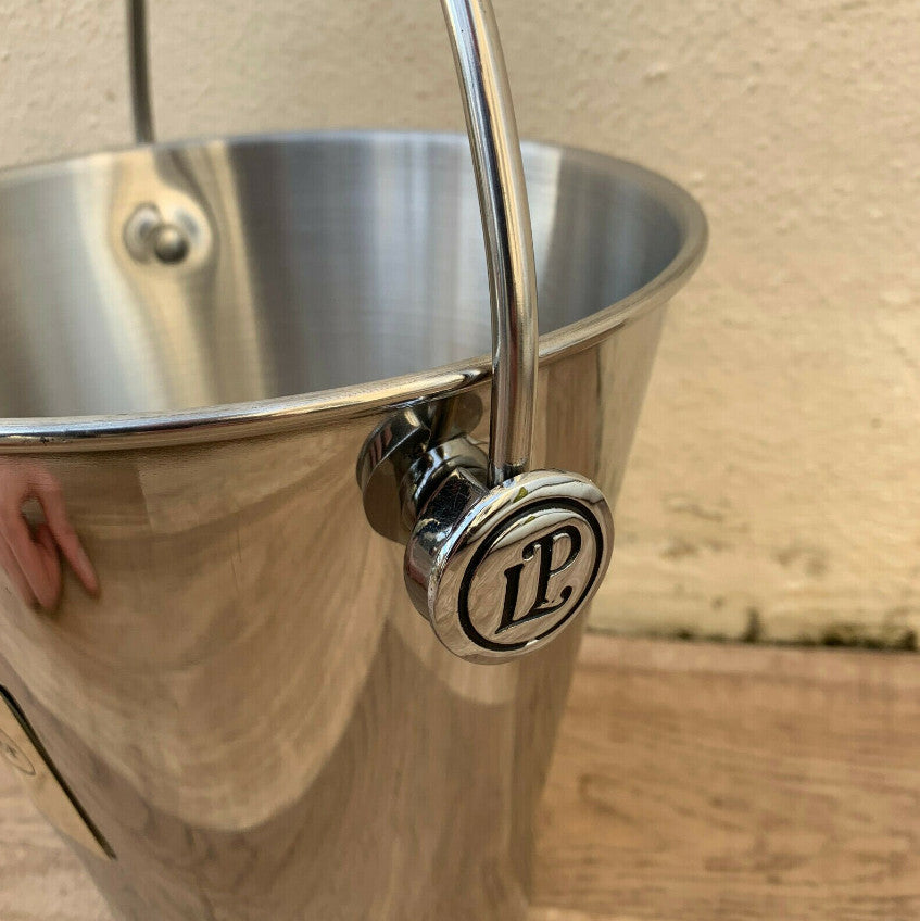 Vintage Laurent Perrier Champagne Ice Bucket Chrome Leather Handle 2711251 Laurent-Perrier