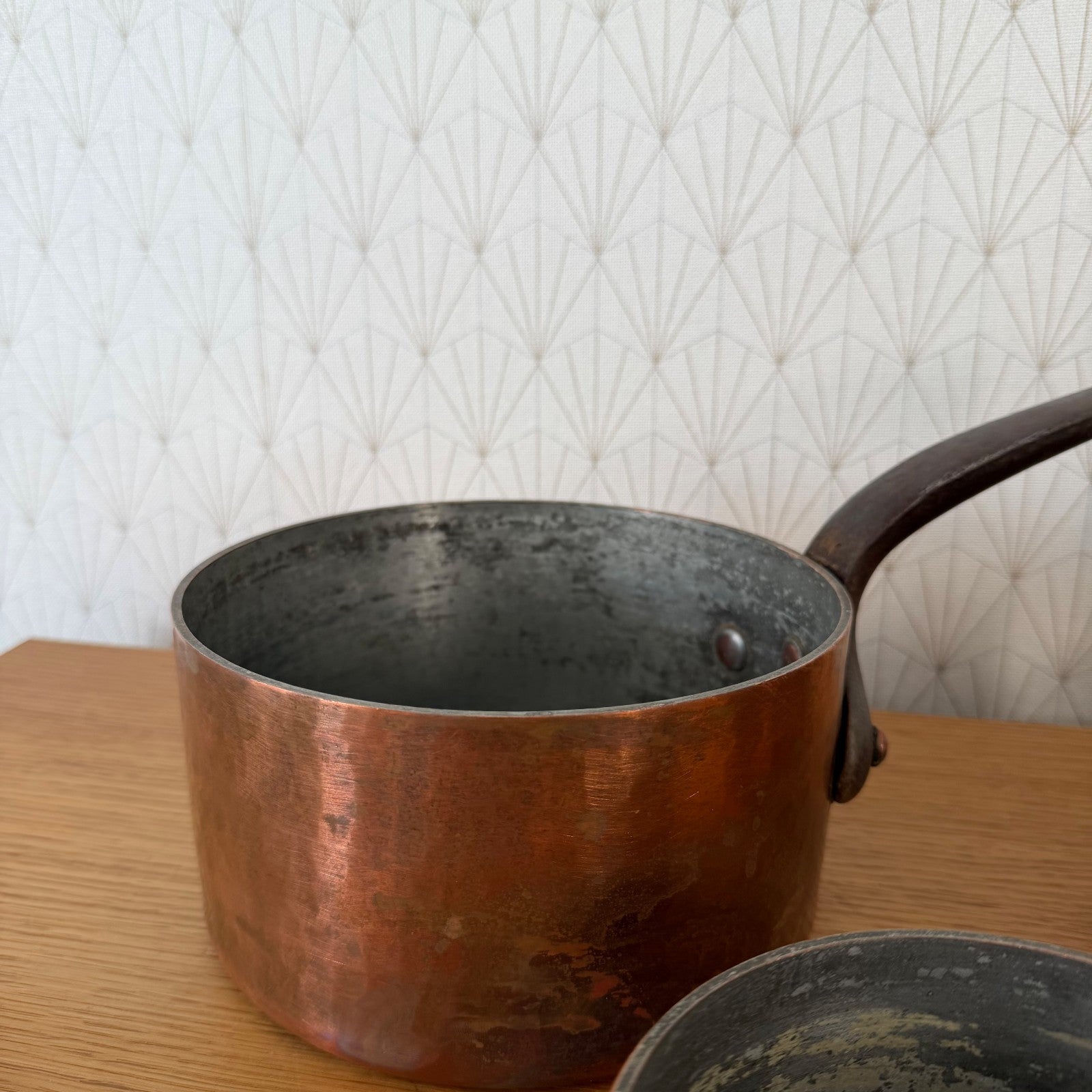 French Copper Pan Set Dehillerin Paris Tin Lined Hammered 2905262 DEHILLERIN