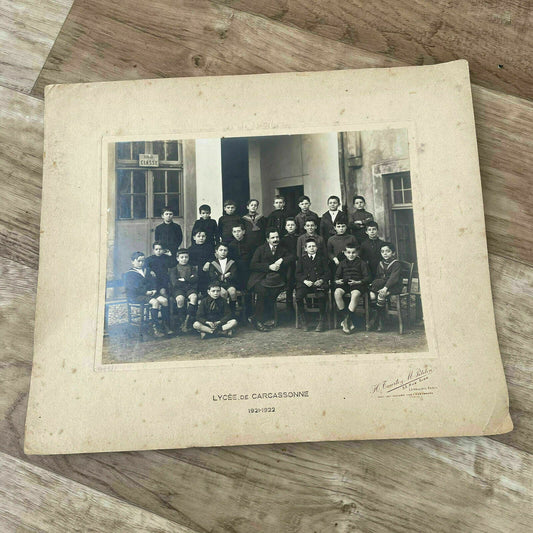 French School Photo Vintage Class Picture Lycee Carcassonne 1922 15022122 Fleamarketfrance
