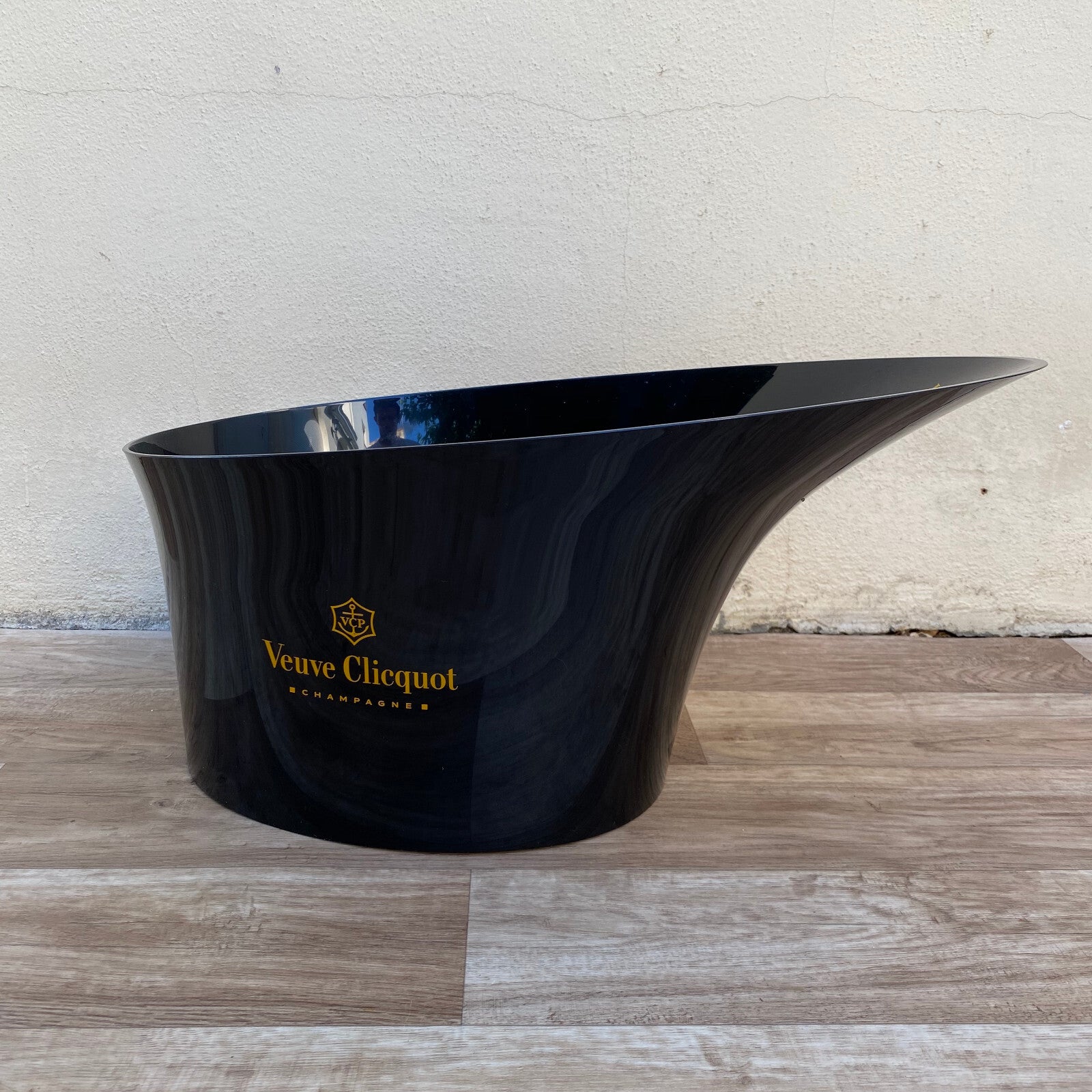 Vintage Veuve Clicquot Ice Bucket Black Champagne Cooler French 20102511 Veuve Clicquot