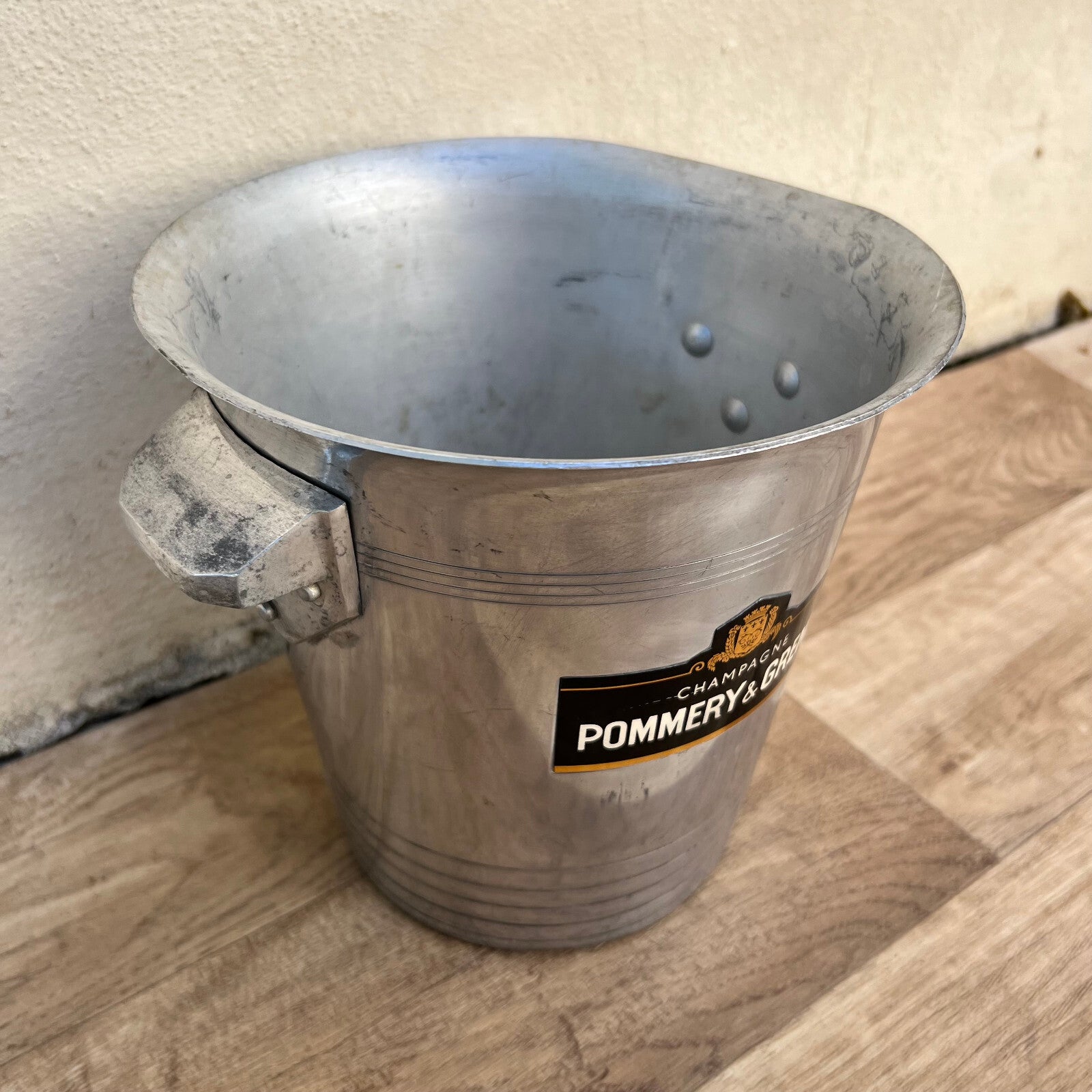 French Champagne Bucket Pommery Greno Aluminum Ice Cooler Vintage 1809221 Fleamarketfrance