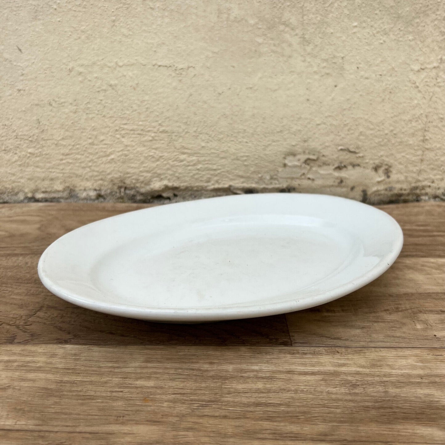 VINTAGE white Serving dish plate Provence FRANCE ironstone 13 3/4" 2705223 - Fleamarketfrance