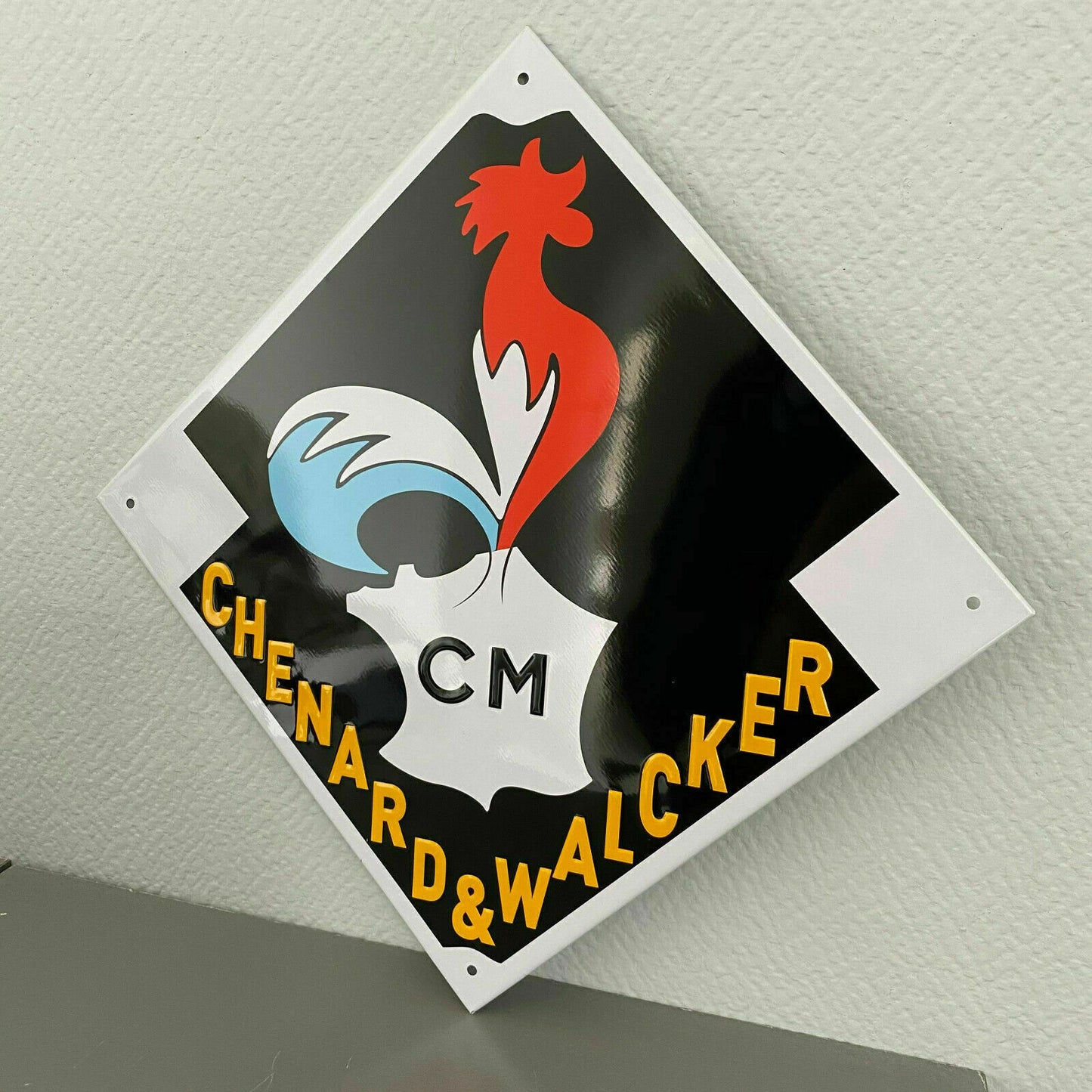 Chenard Walcker French vintage metal automobile car sign plaque 2509216 Chenard Walcker