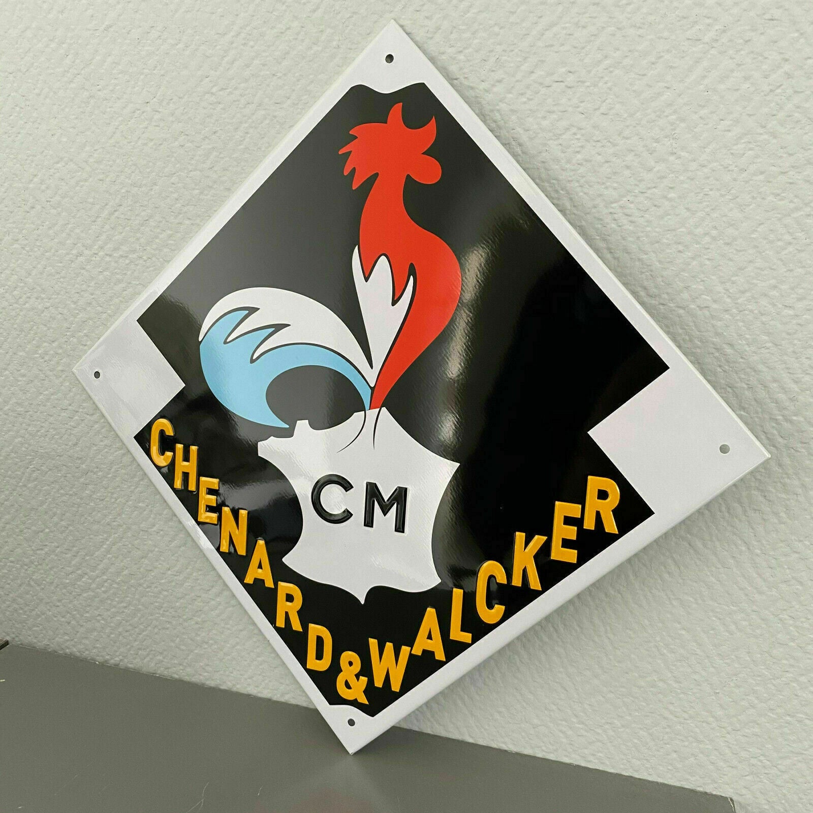 Chenard Walcker French vintage metal automobile car sign plaque 2509216 Chenard Walcker