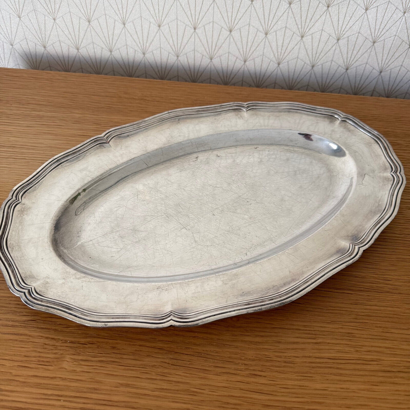 VINTAGE CHRISTOFLE PARIS SILVER PLATED OVAL SERVING TRAY 0324253 Christofle