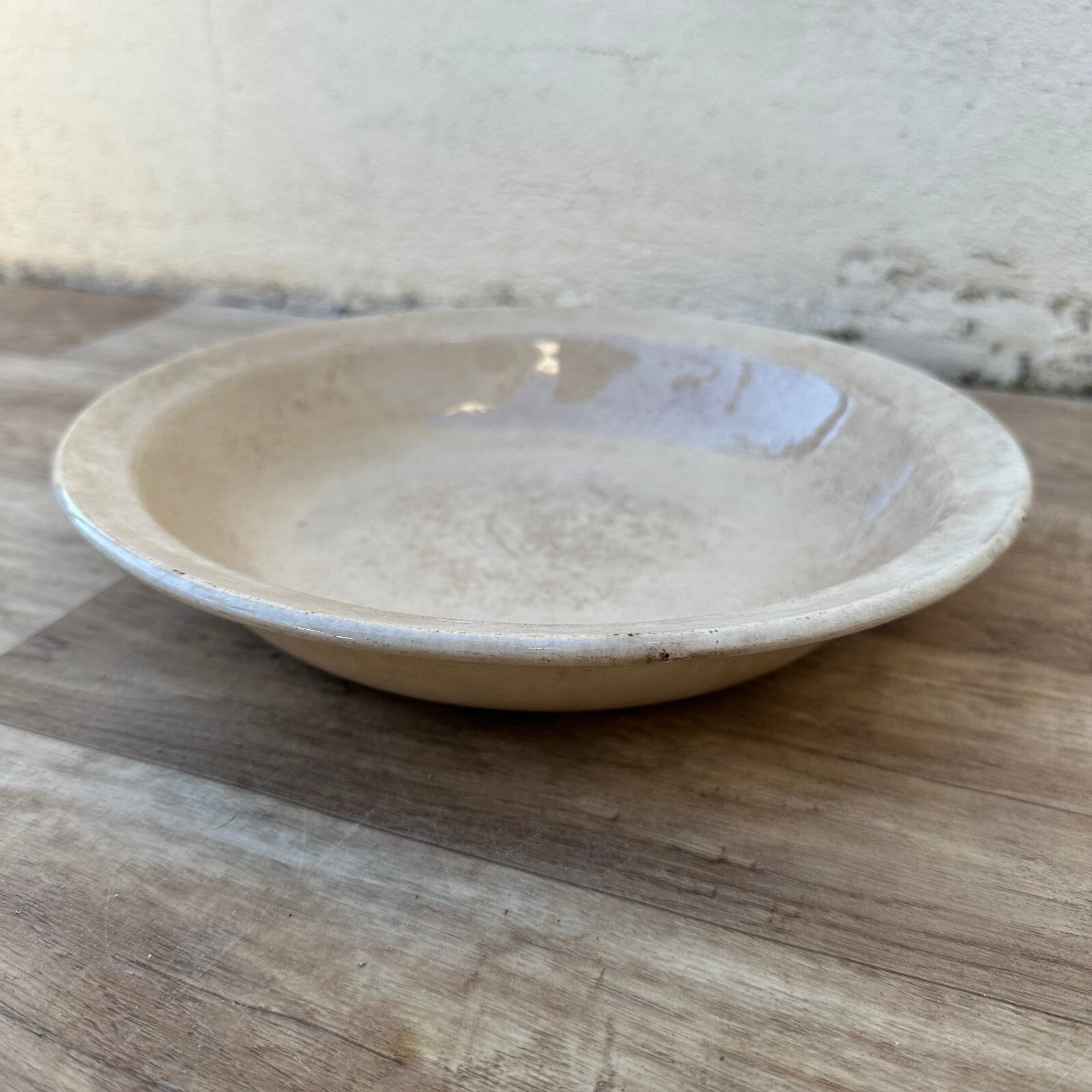 Antique French Ironstone Bowl Terre de Fer Serving Dish Stamped 3011234 Fleamarketfrance