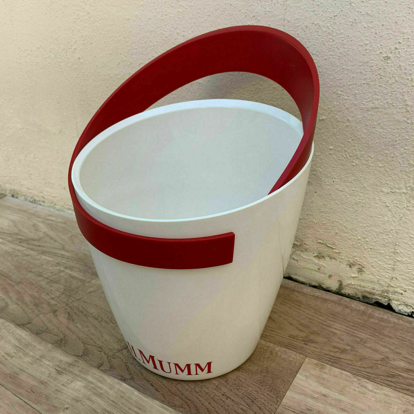 Vintage Mumm Champagne Bucket French Ice Cooler Red White Acrylic 2307196 Fleamarketfrance
