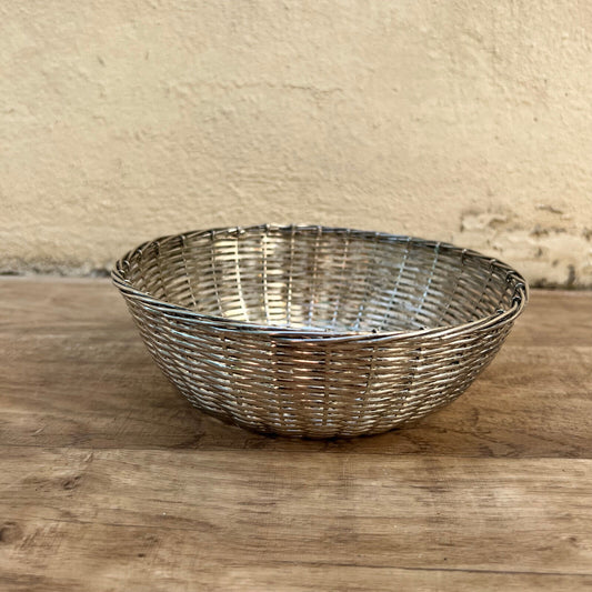 Vintage French silverplated Metal BAGUETTE BREAD BASKET 07062223 - Fleamarketfrance