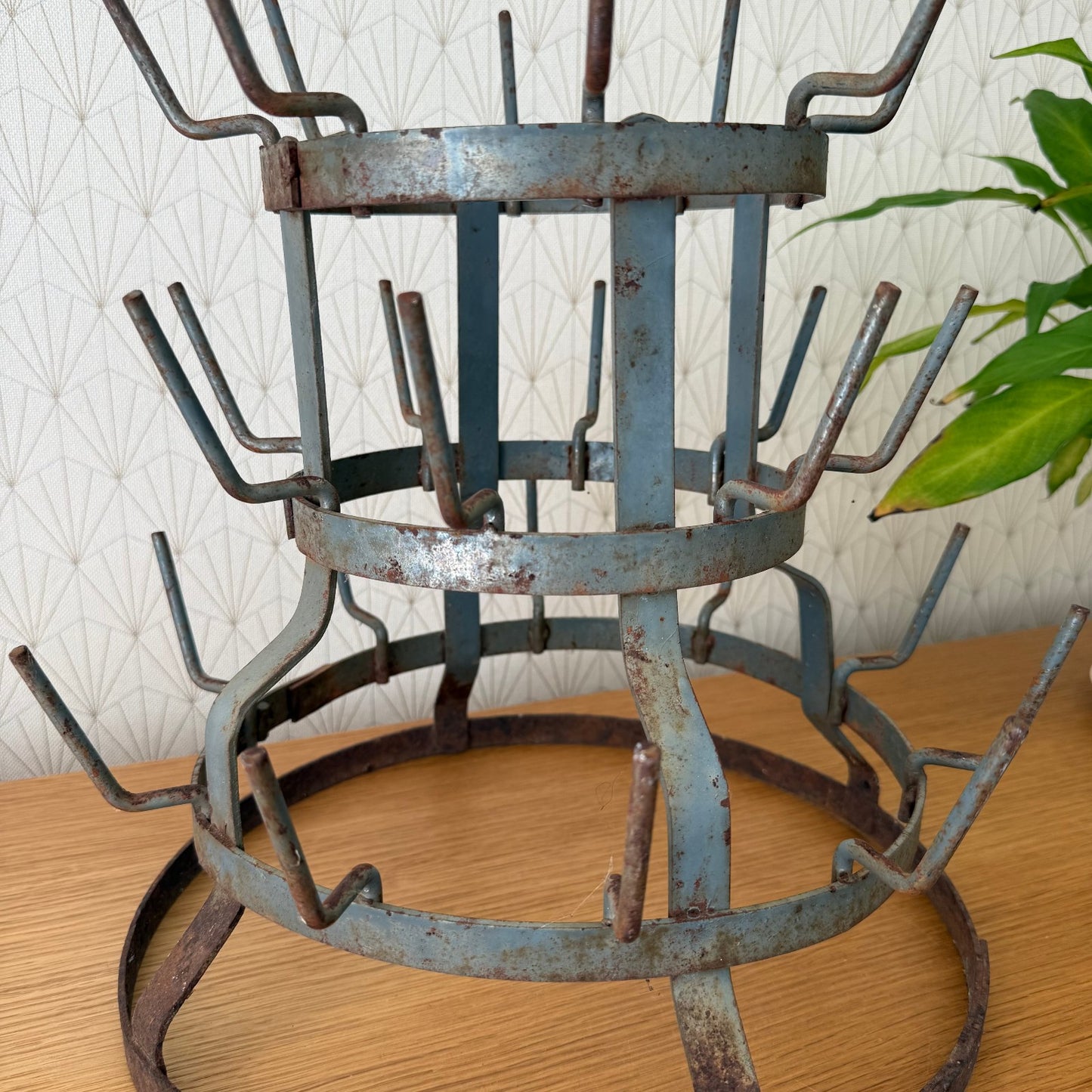 Vintage French Wine Champagne Bottle Drying Wine Rack hanger 0608251