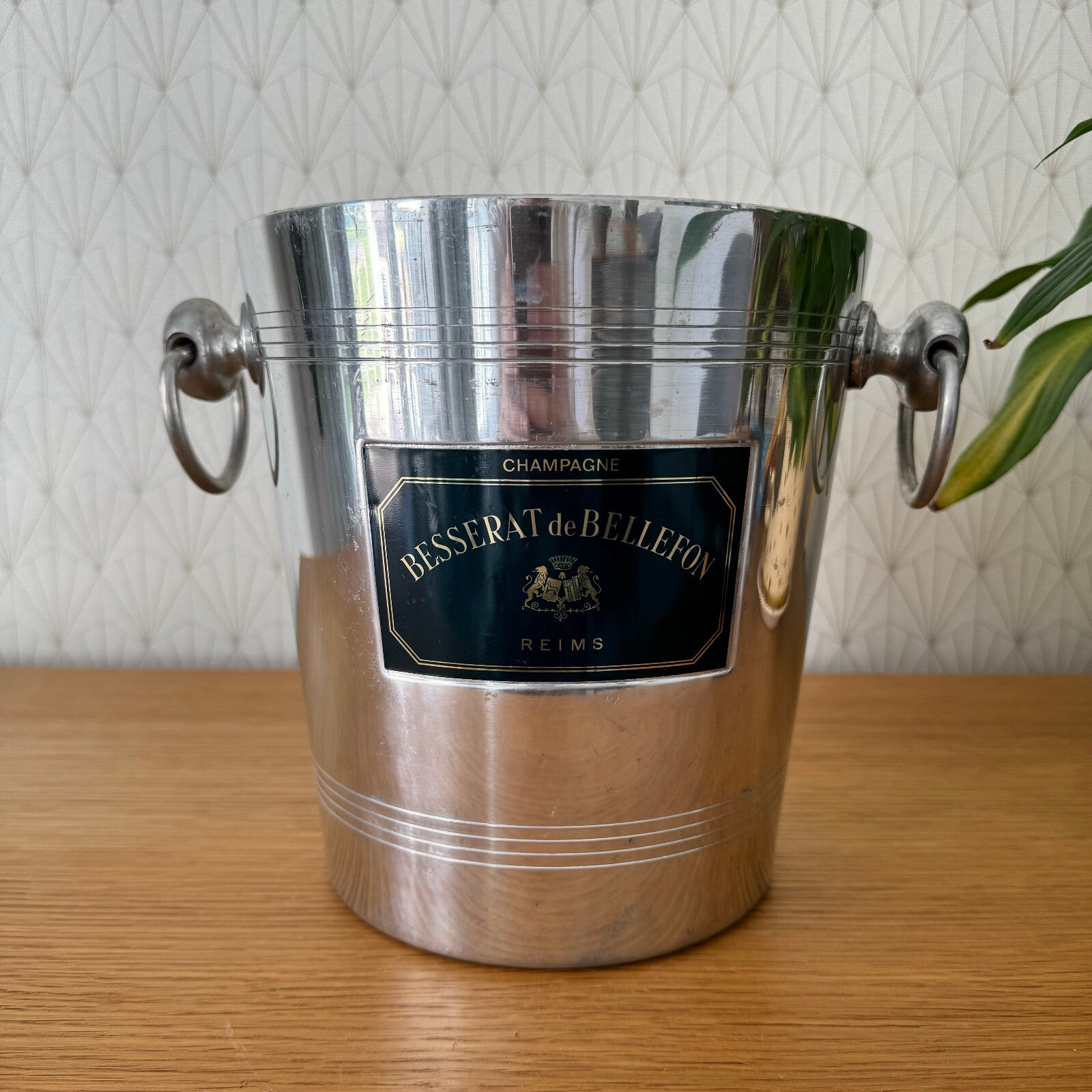 French Champagne Ice Bucket BESSERAT de BELLEFON Vintage Reims 13042412 Besserat de Bellefon