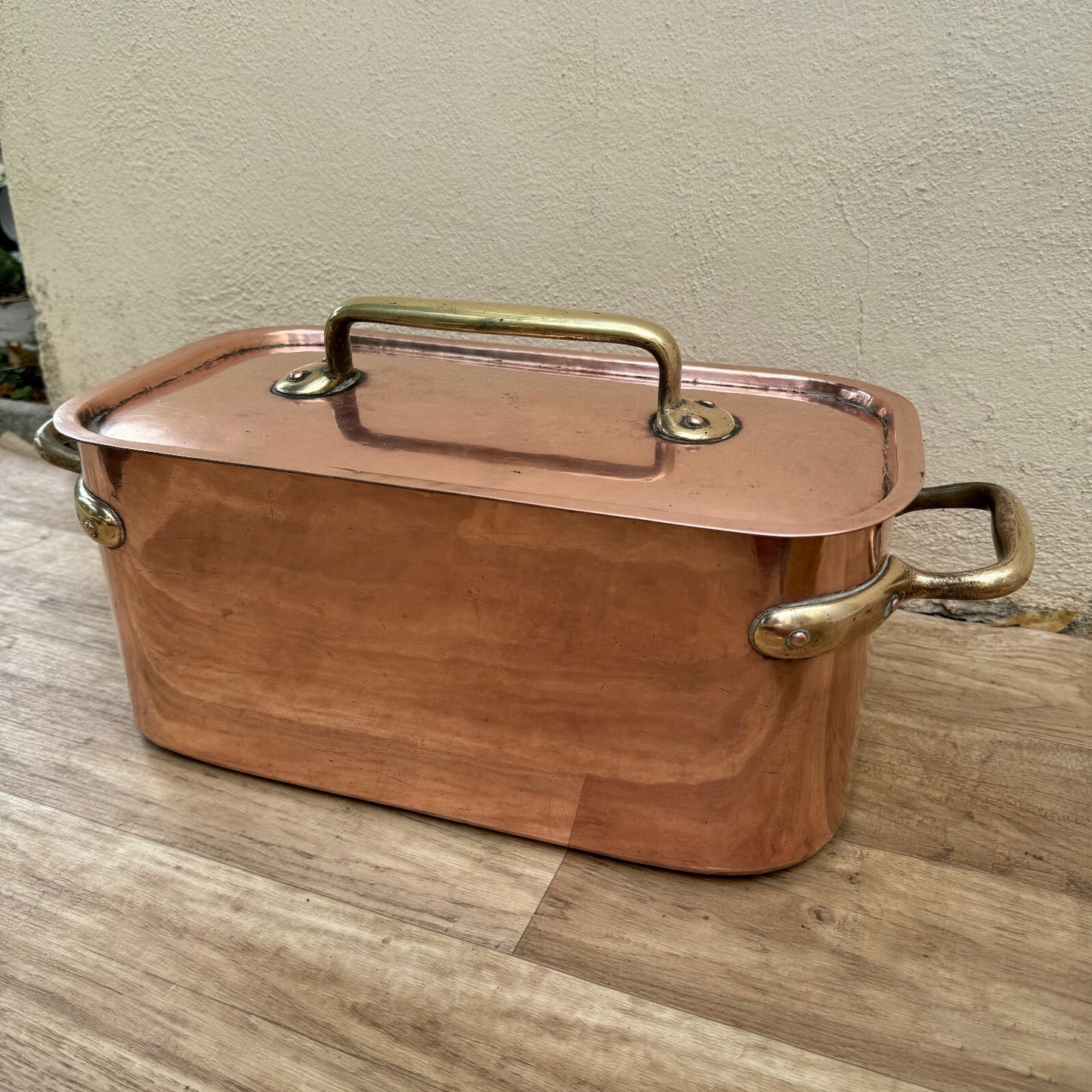 French Copper Daubiere Stock Pot Dovetailed Antique Cookware 15" 3008246 Fleamarketfrance