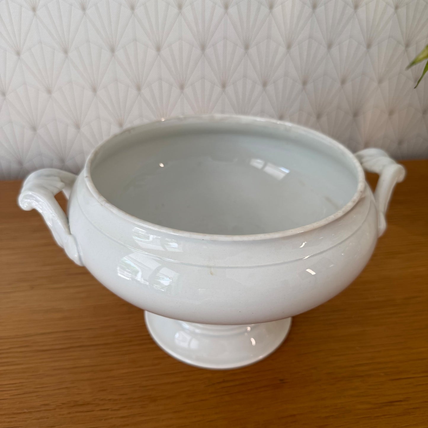 French White Earthenware Tureen Creil Montereau Terre de Fer Vintage 10062611 Fleamarketfrance : French vintage and antique decor