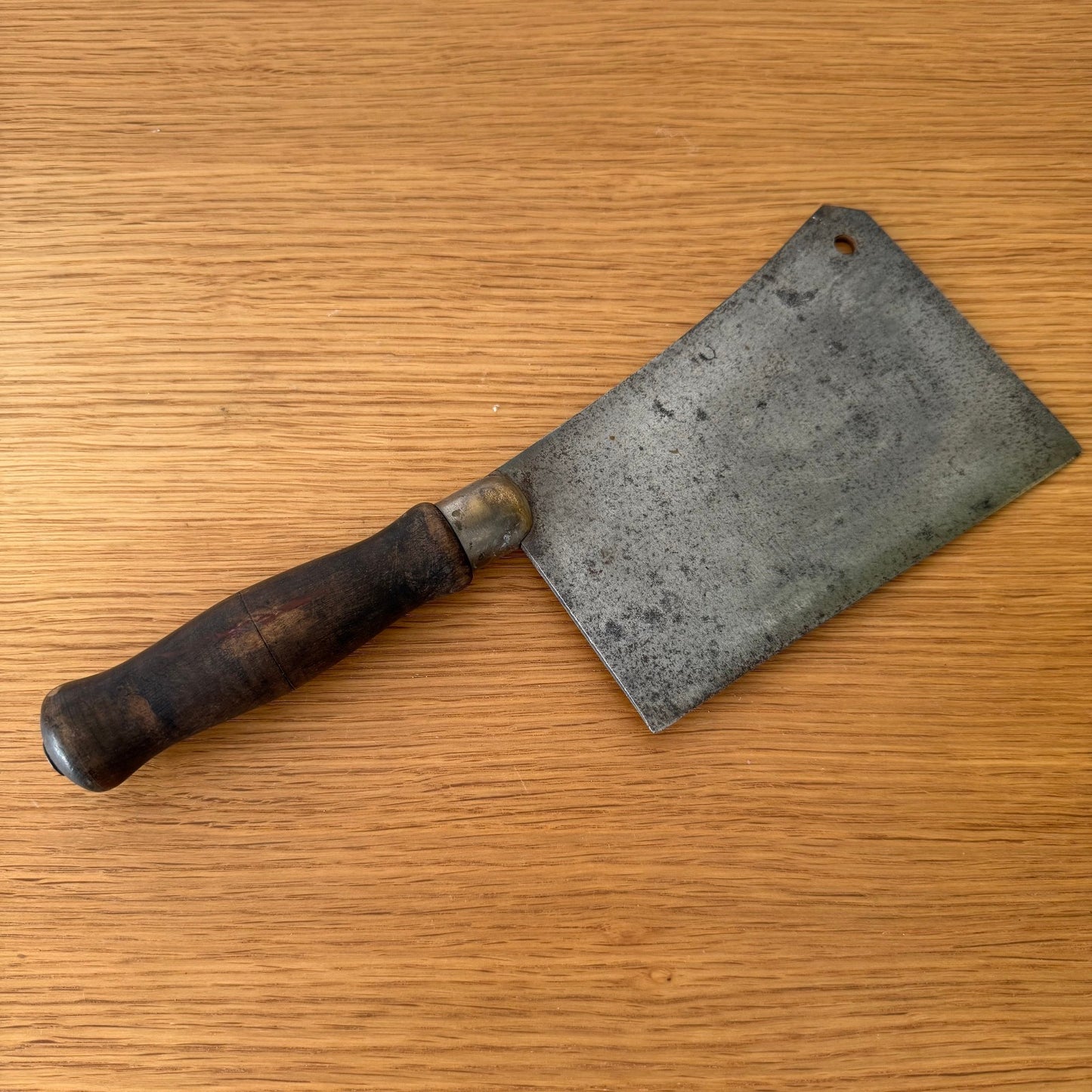 French Butcher Cleaver Vintage Meat Chopper Carbon Steel 12.25" 30072512 Unbranded