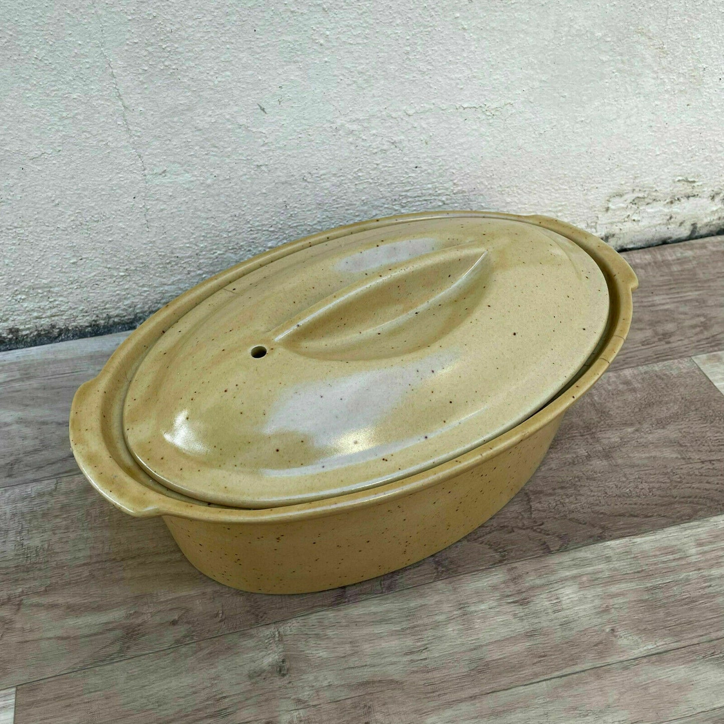 French Digoin Terrine Vintage Clay Casserole Lidded Oval Pottery 2109212 digoin