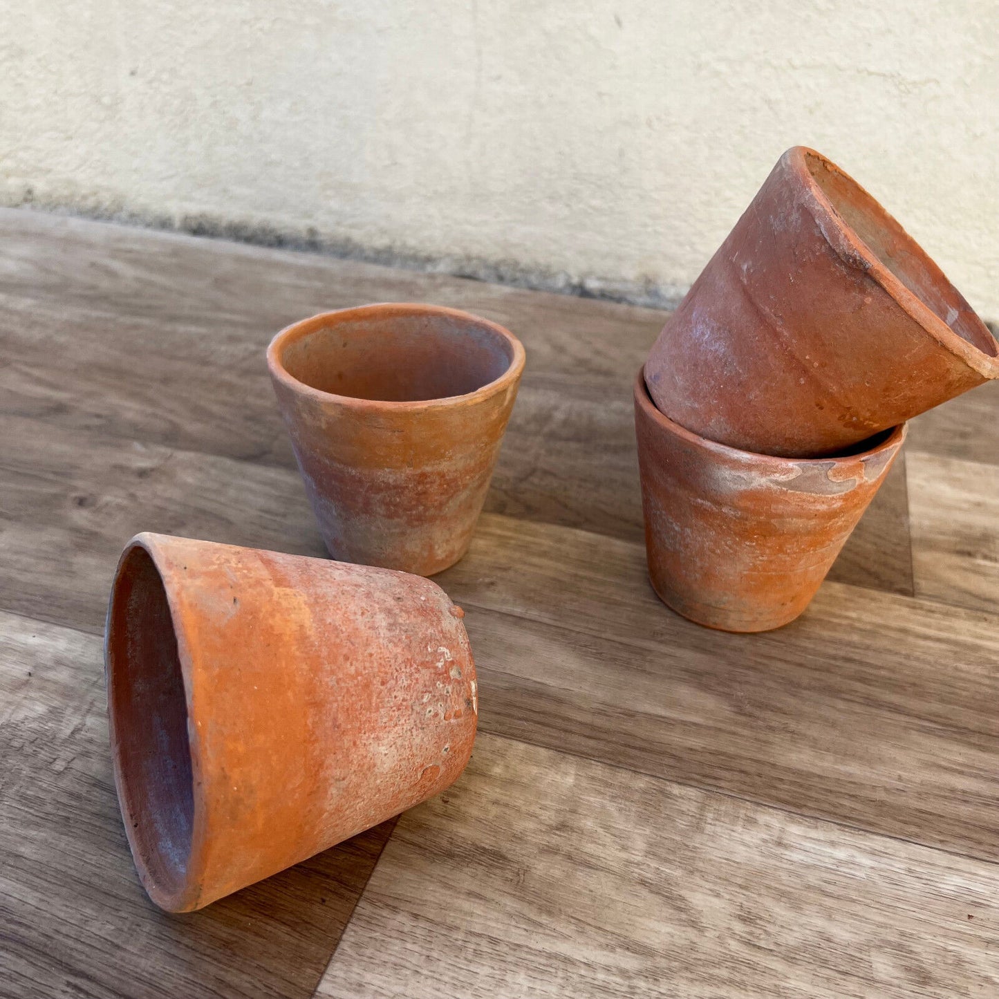 Vintage french Lot of 4 terracotta pots planter 10122214 - Fleamarketfrance