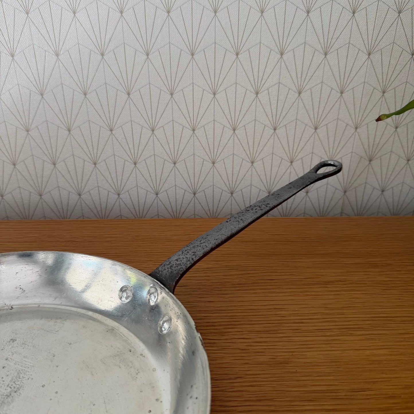 French Copper Frying Pan Villedieu Tin Lined Professional Cookware 0810255 Unbranded