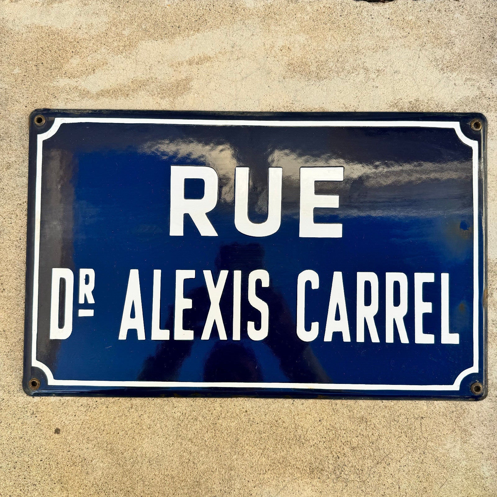 French Street Sign Rue Dr Alexis Carrel Blue Enamel Vintage 13042431 Fleamarketfrance