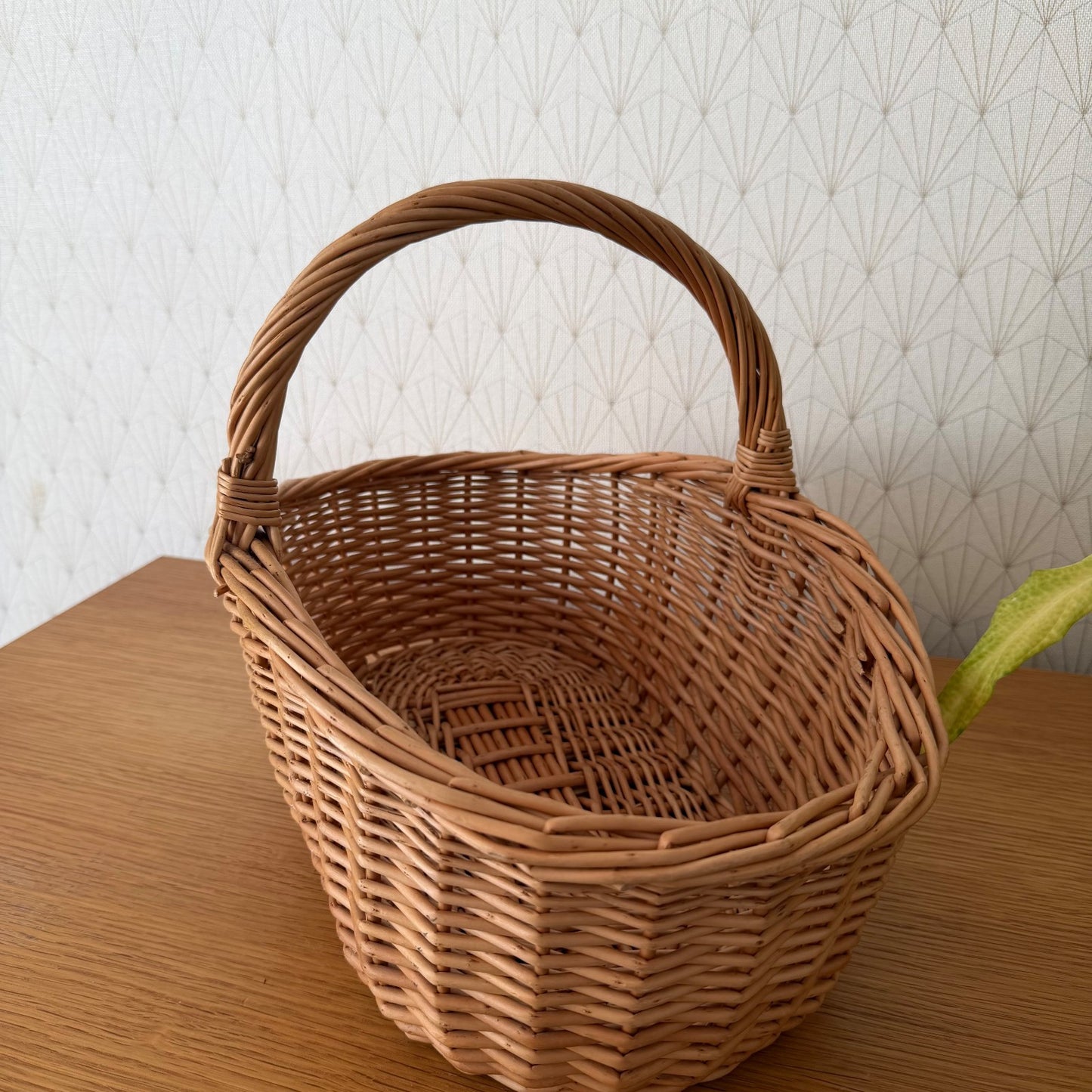 French Wicker Basket Market Shopping Rattan Weave Handmade Vintage 2852613 Fleamarketfrance