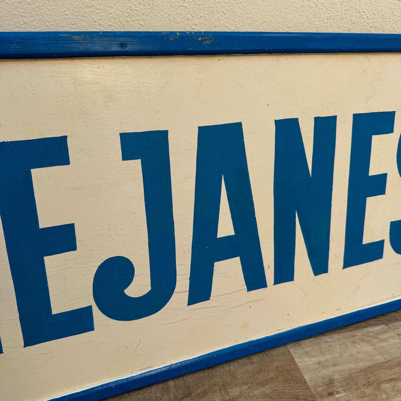 Old French Street Wooden Sign Plaque MEJANES vintage 22082411 - Fleamarketfrance