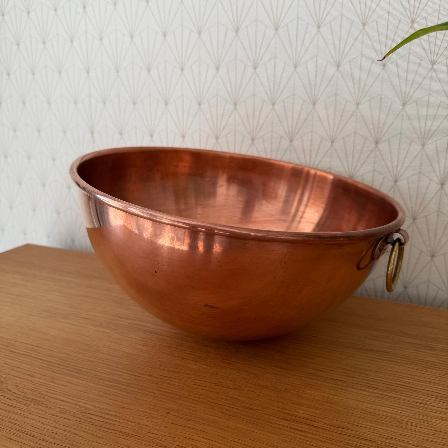 Antique Copper French Mixing Bowl Cul de Poule France VILLEDIEU Chef 1302269 Antique
