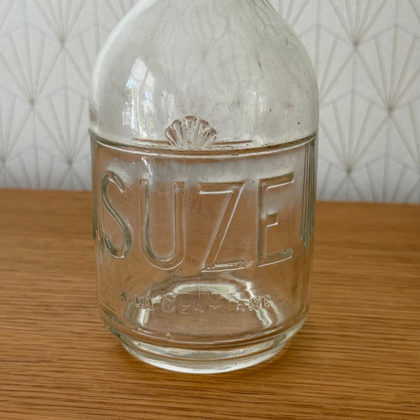 Vintage French Suze Carafe Glass Bistro Aperitif Water Bottle 1907251 Fleamarketfrance
