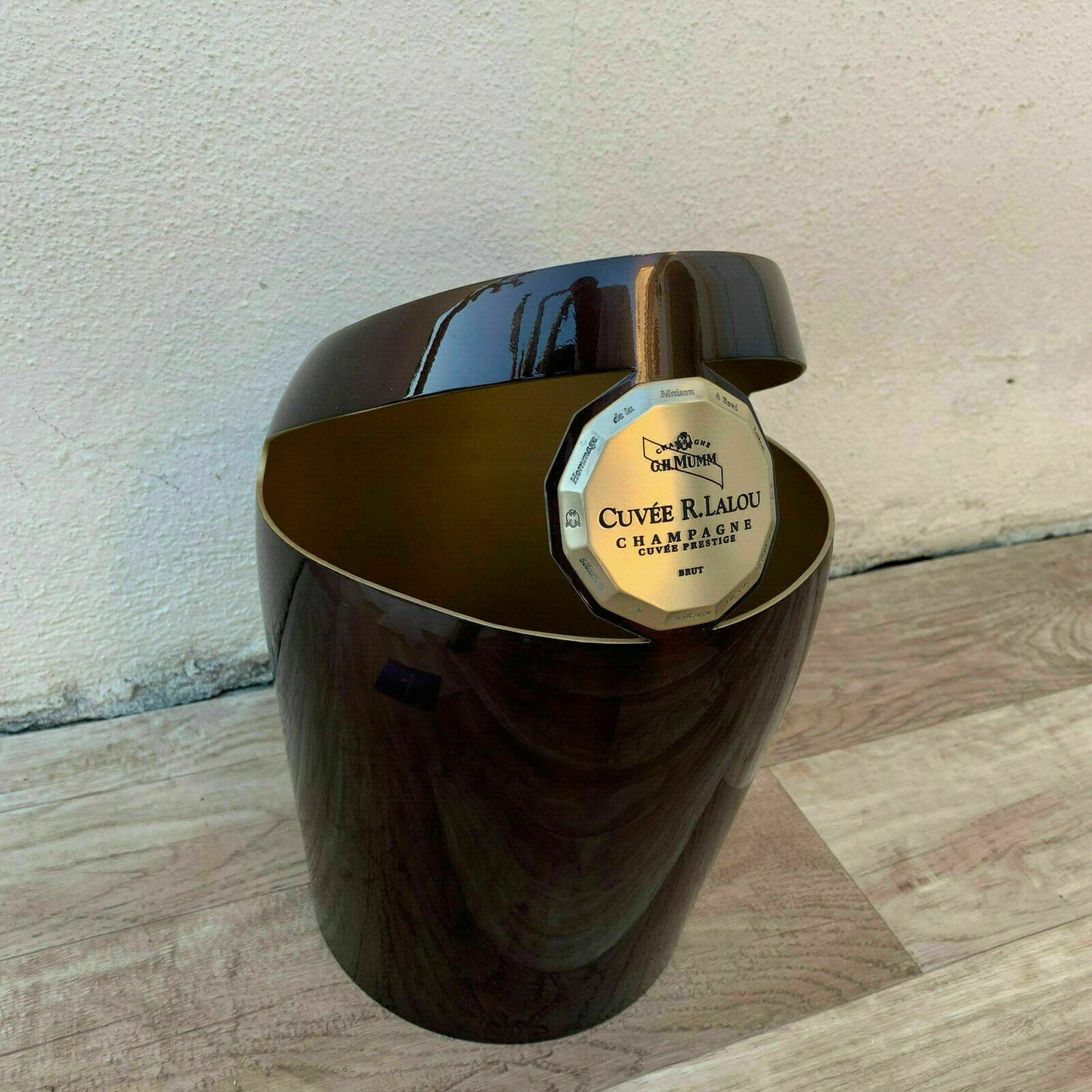 Vintage French Champagne Ice Bucket Mumm L'Orfevrerie d'Anjou Tin 0904199 Mumm
