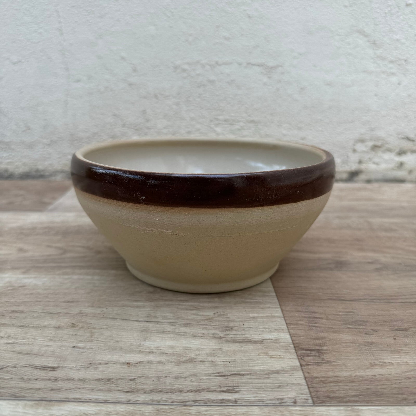 Vintage French Stoneware Bowl Digoin Mixing Kitchen Pottery 1909248 Fleamarketfrance