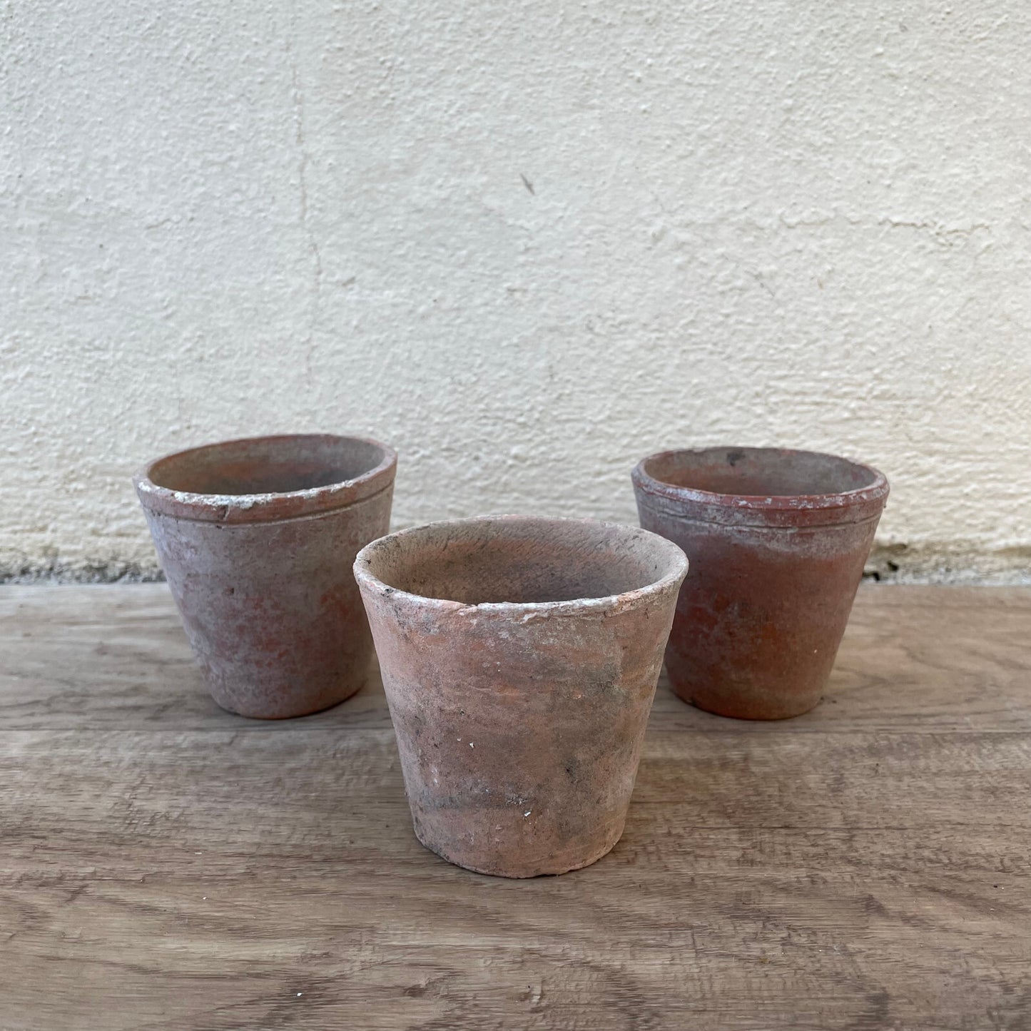French Terracotta Pots Vintage Small Plant Pots Set of 3 1403252 Fleamarketfrance