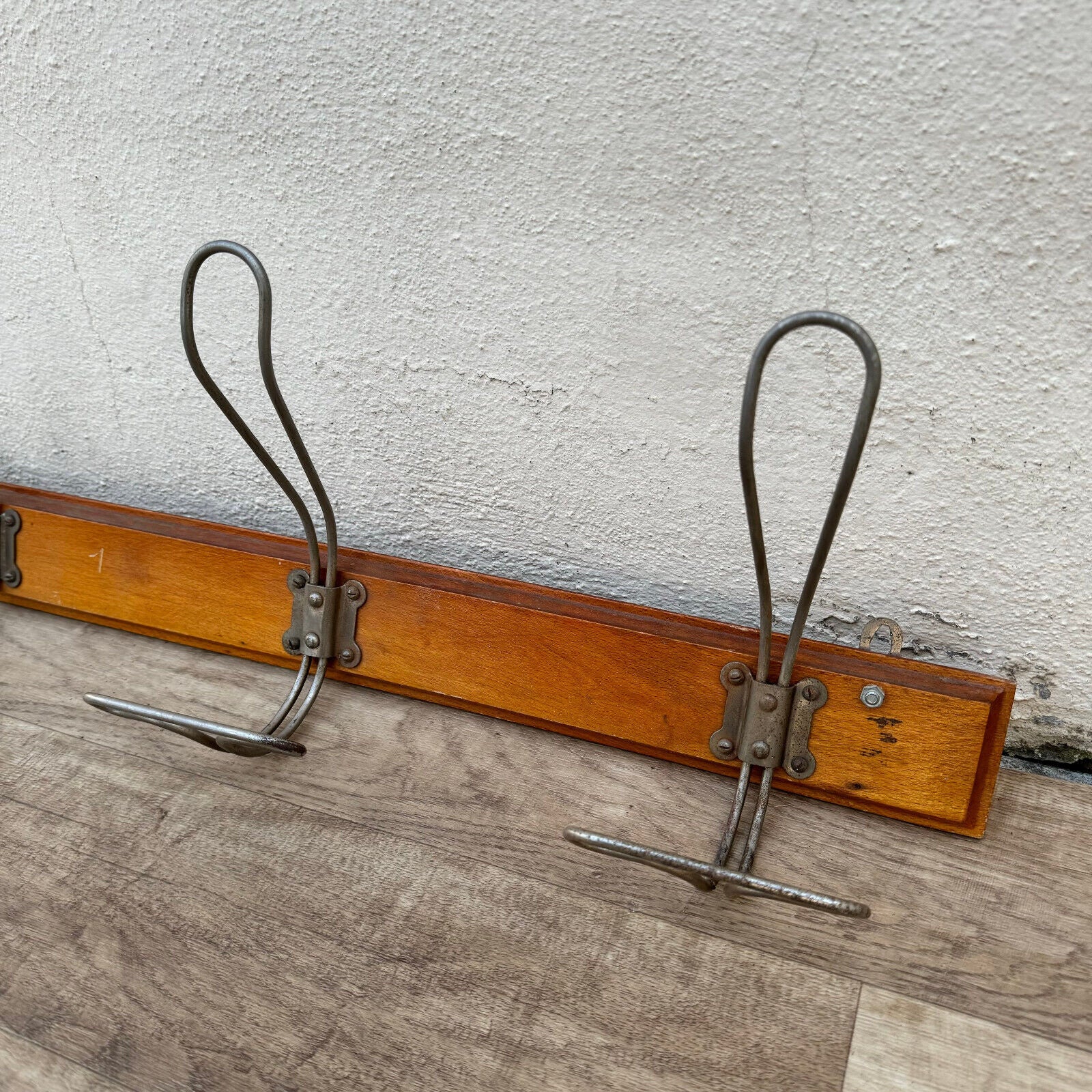 Antique French Coat Hook Hat Wood Wooden 3 Pegs Hanger  rack 2604249 - Fleamarketfrance