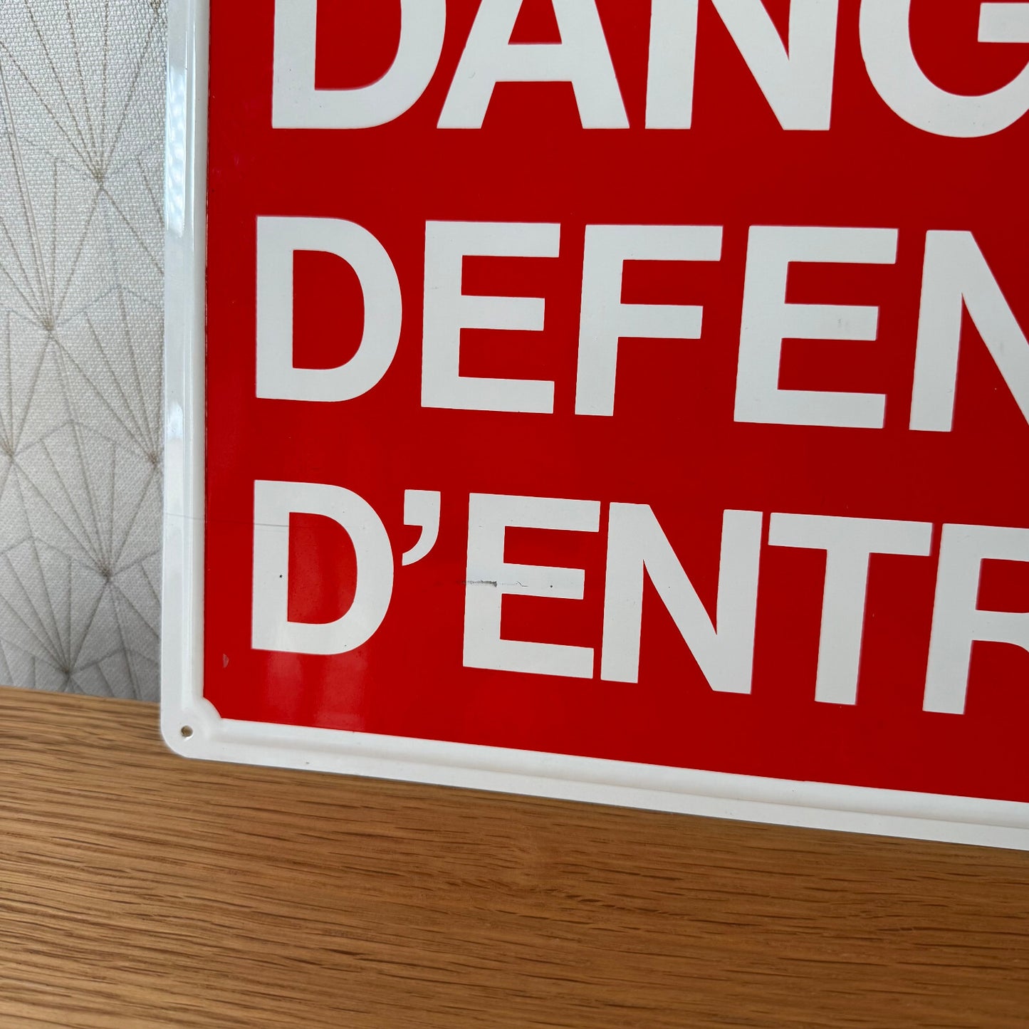 French Danger Sign Vintage Metal Defense D Entrer Red Plaque 2212247 Fleamarketfrance