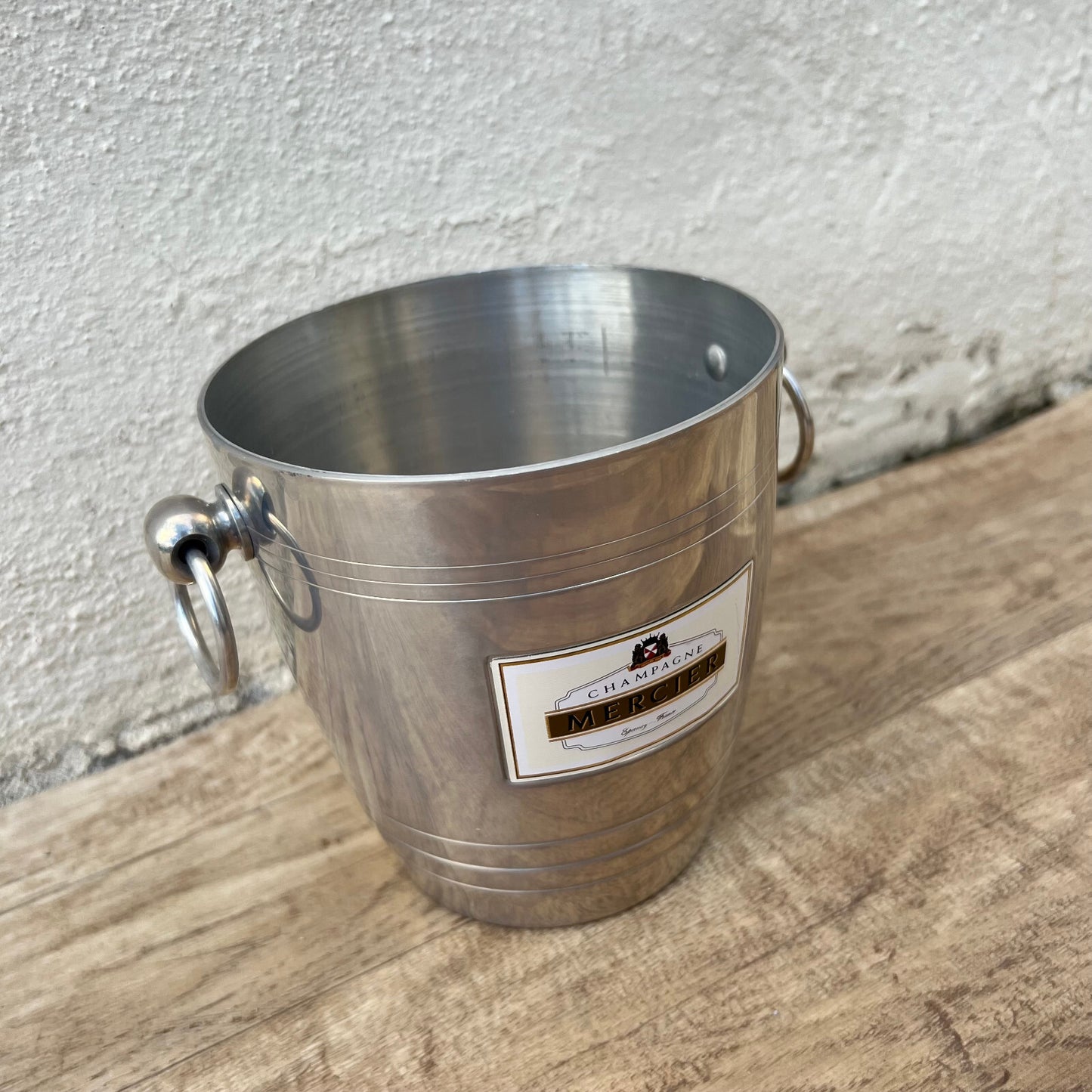 Vintage French Champagne Bucket MERCIER Stainless Steel Ice Cooler 0210224 MERCIER