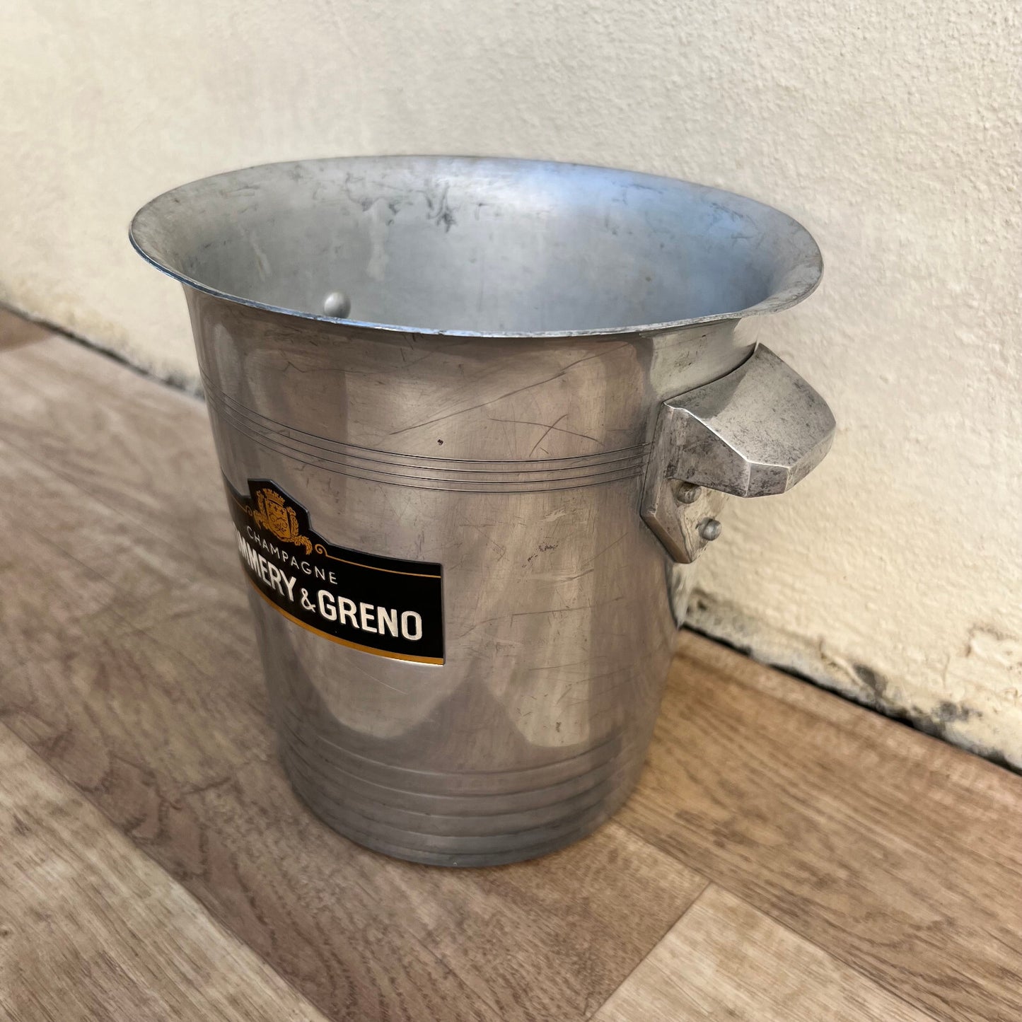 French Champagne Bucket Pommery Greno Aluminum Ice Cooler Vintage 1809221 Fleamarketfrance