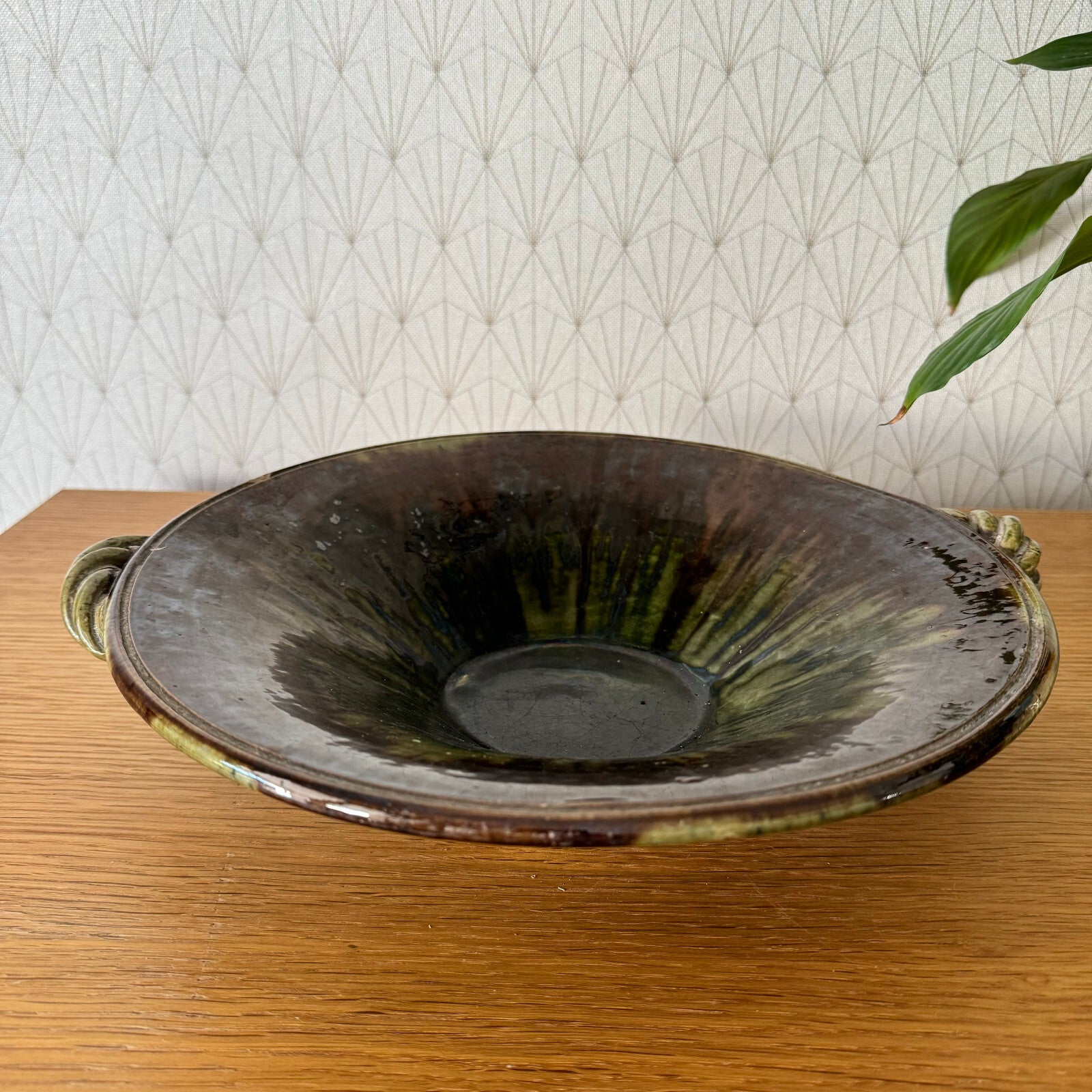 Vintage Vallauris Pottery Bowl French Ceramic Fruit Tray Handles 1906243 Fleamarketfrance